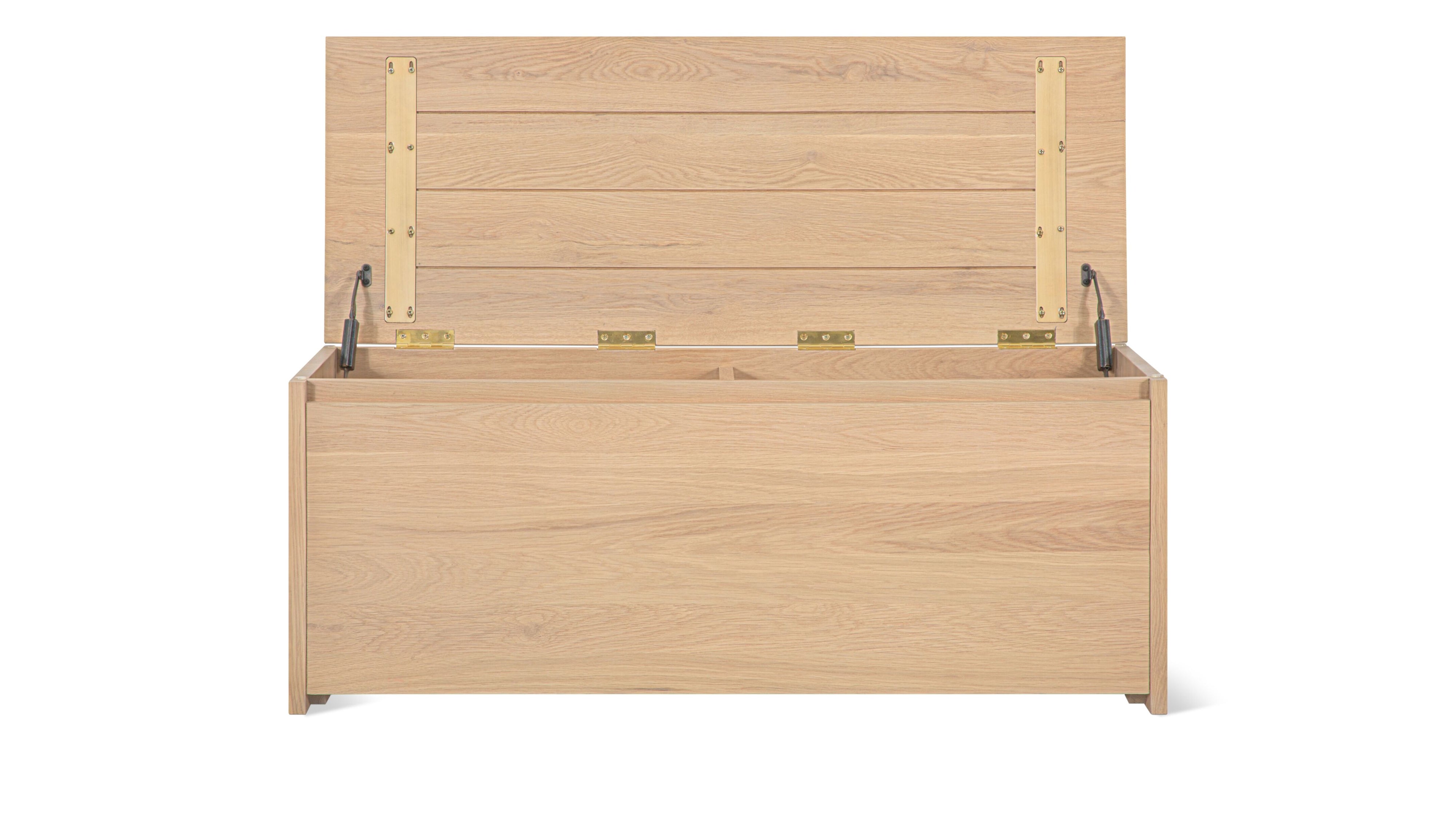 Everyday Storage Bench, Pale Oak