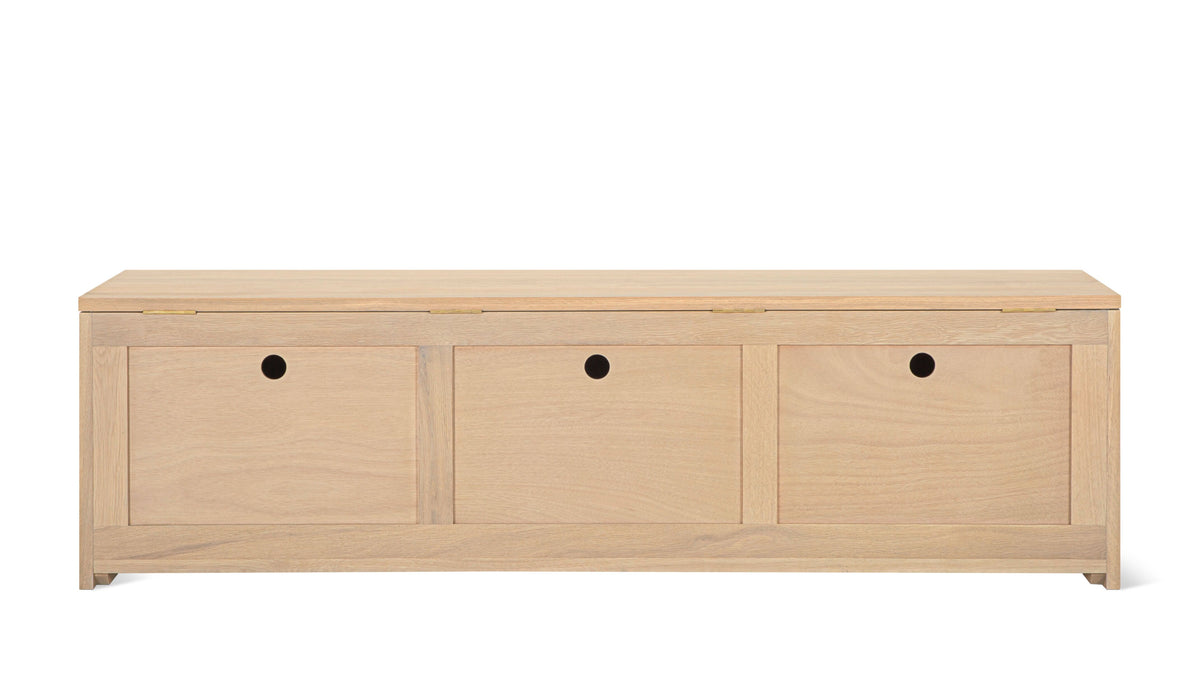 Everyday Storage Bench, Large, Pale Oak