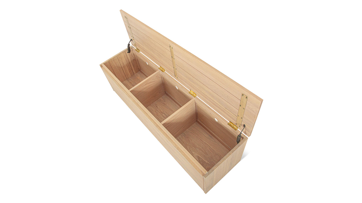 Everyday Storage Bench, Large, Pale Oak