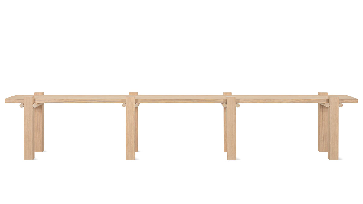 Long Story x Colapso Studio Bench, Seats 4, Pale Oak