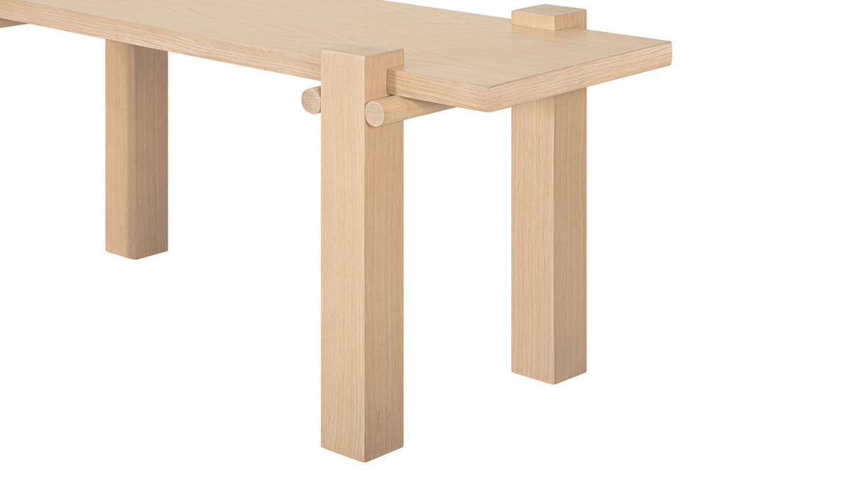 Long Story x Colapso Studio Bench, Seats 4, Pale Oak