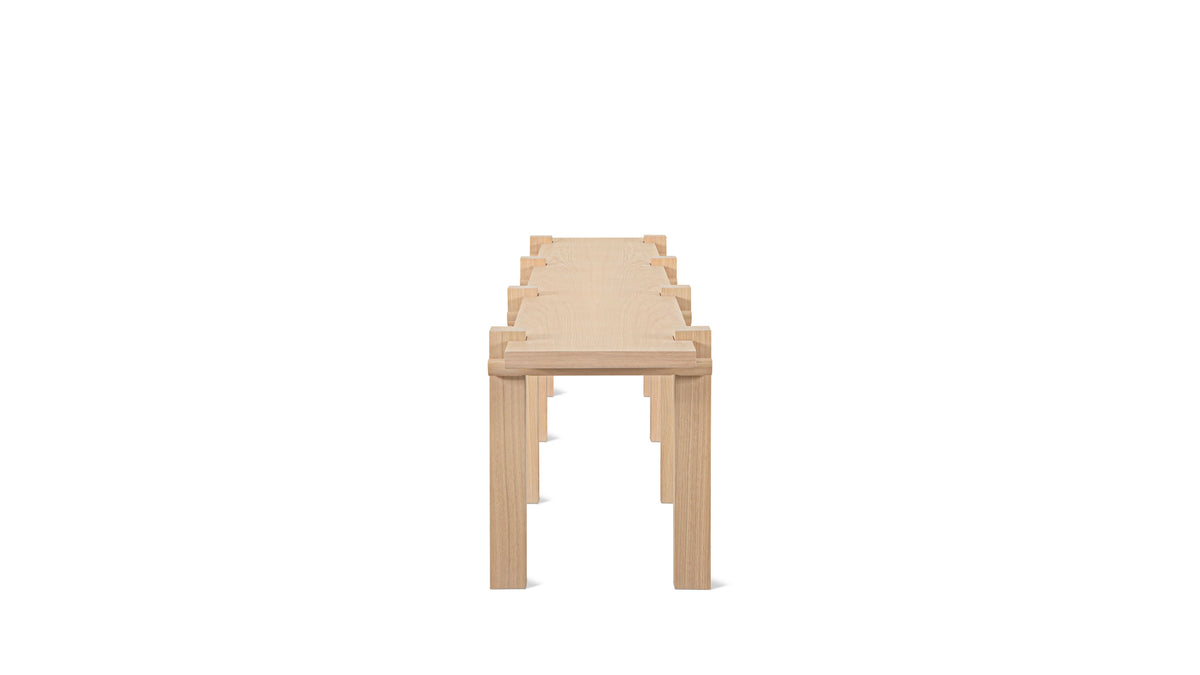 Long Story x Colapso Studio Bench, Seats 4, Pale Oak