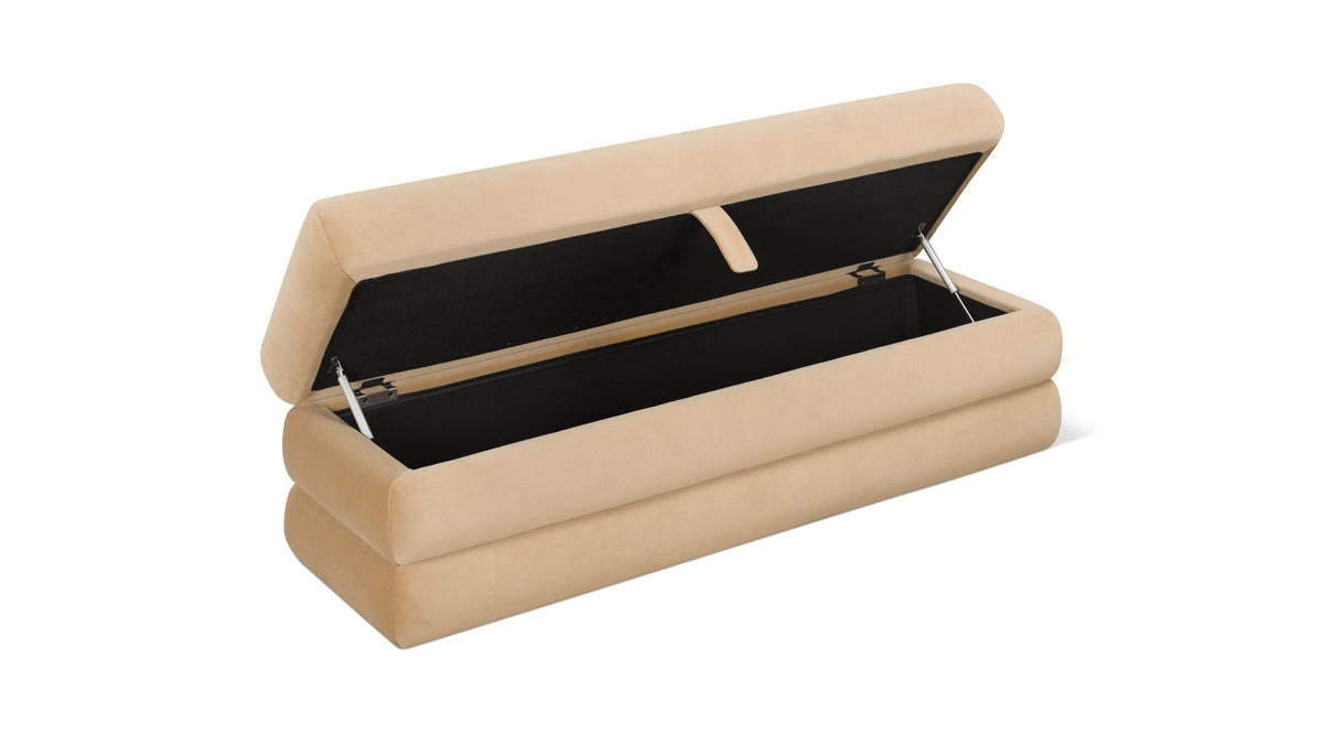 Short Stack Storage Bench, Honey — alternate view