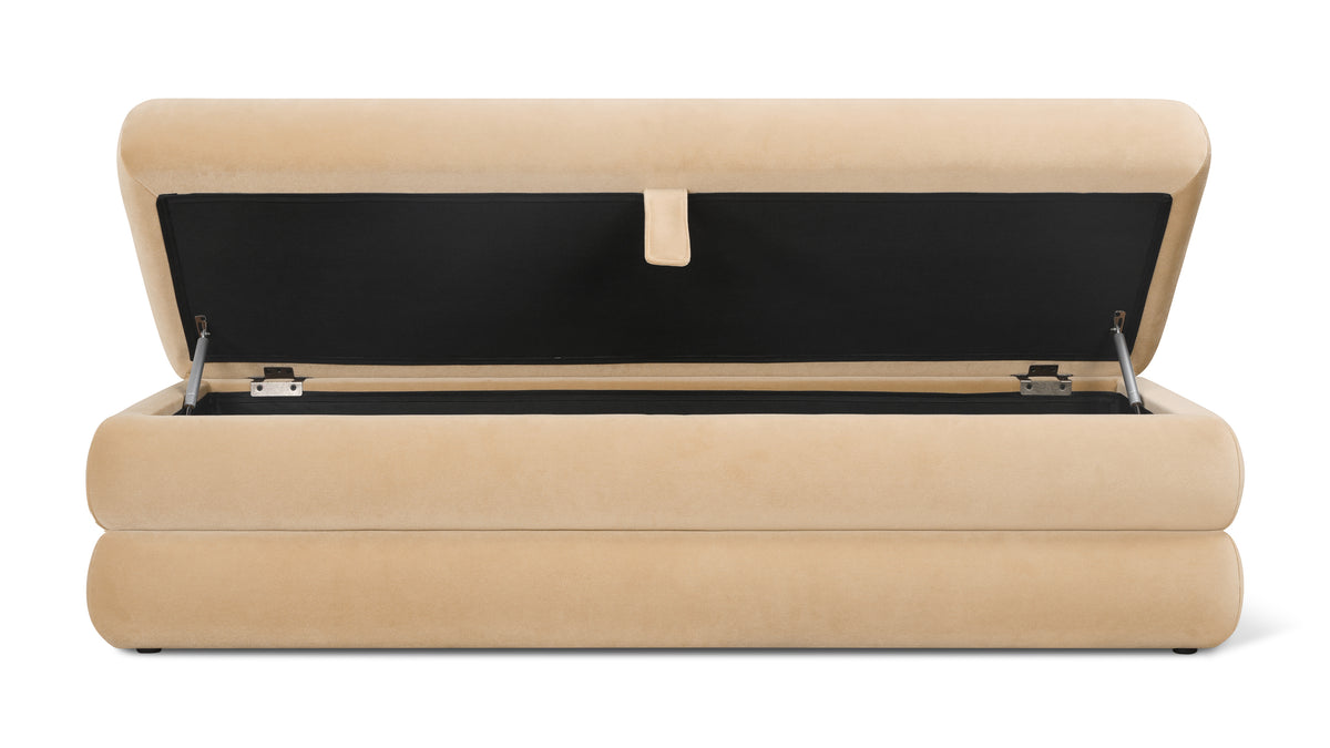 Short Stack Storage Bench, Honey — alternate view