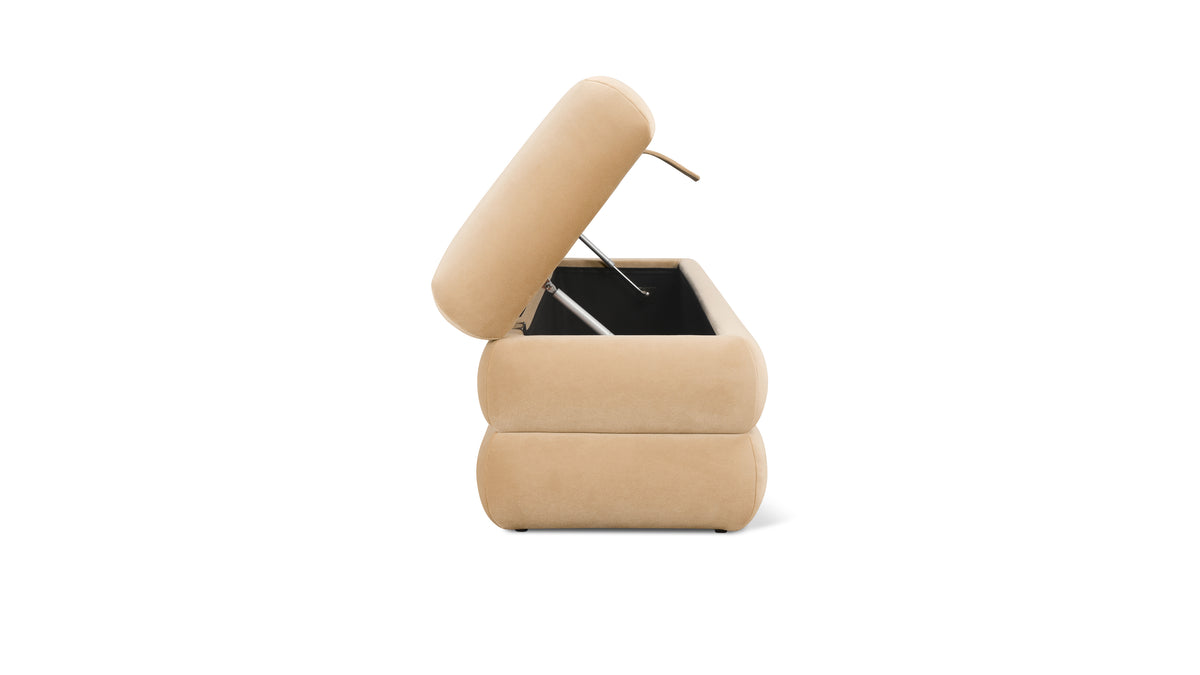 Short Stack Storage Bench, Honey — alternate view