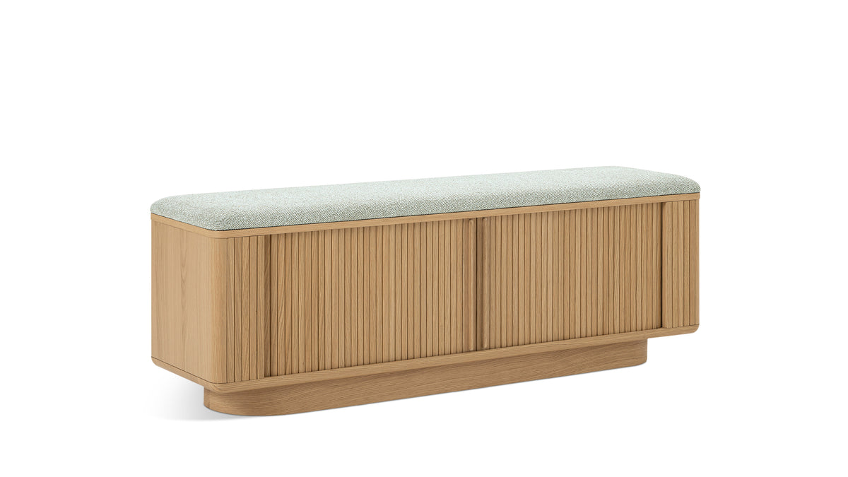 Main Stage Storage Bench, White Oak
