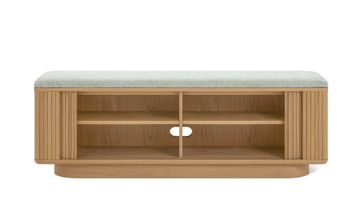 Main Stage Storage Bench, White Oak