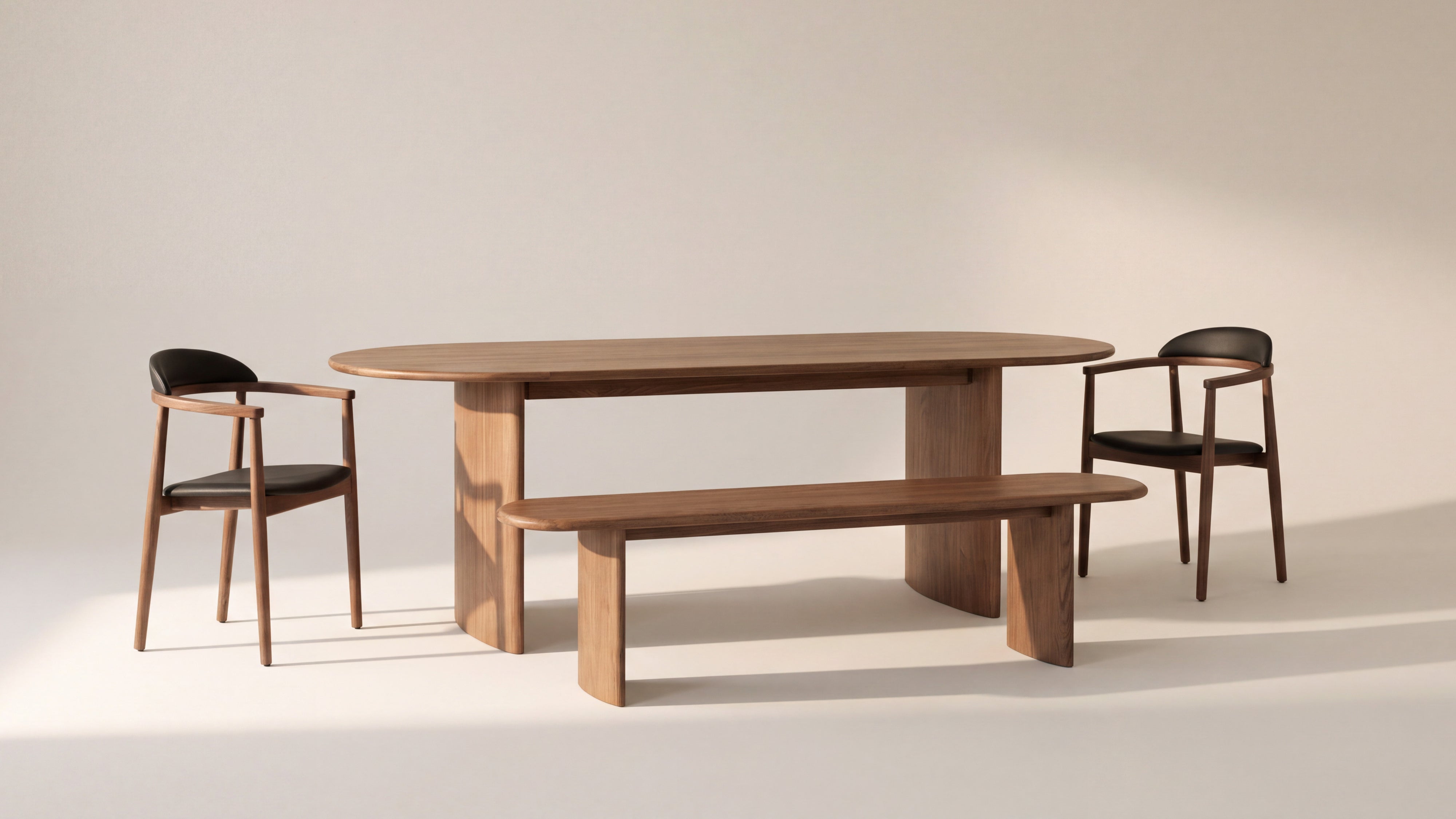 Union Bench, Seats 3, Walnut