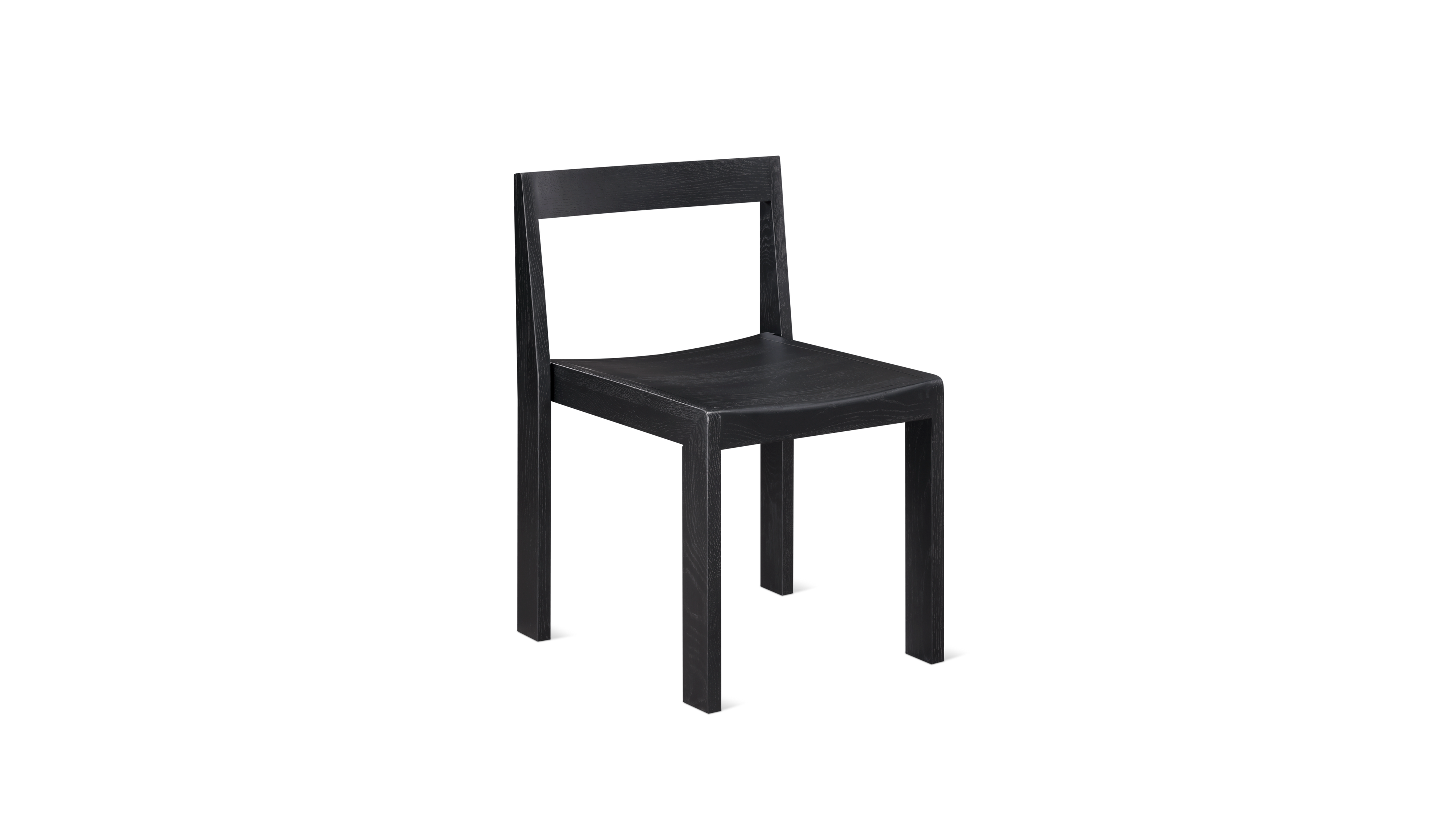 Plane Dining Chair (Set of Two), Black Oak