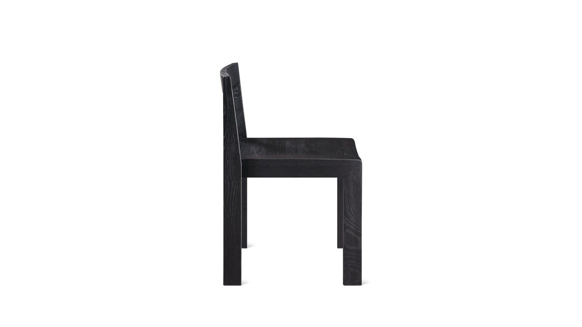 Plane Dining Chair (Set of Two), Black Oak
