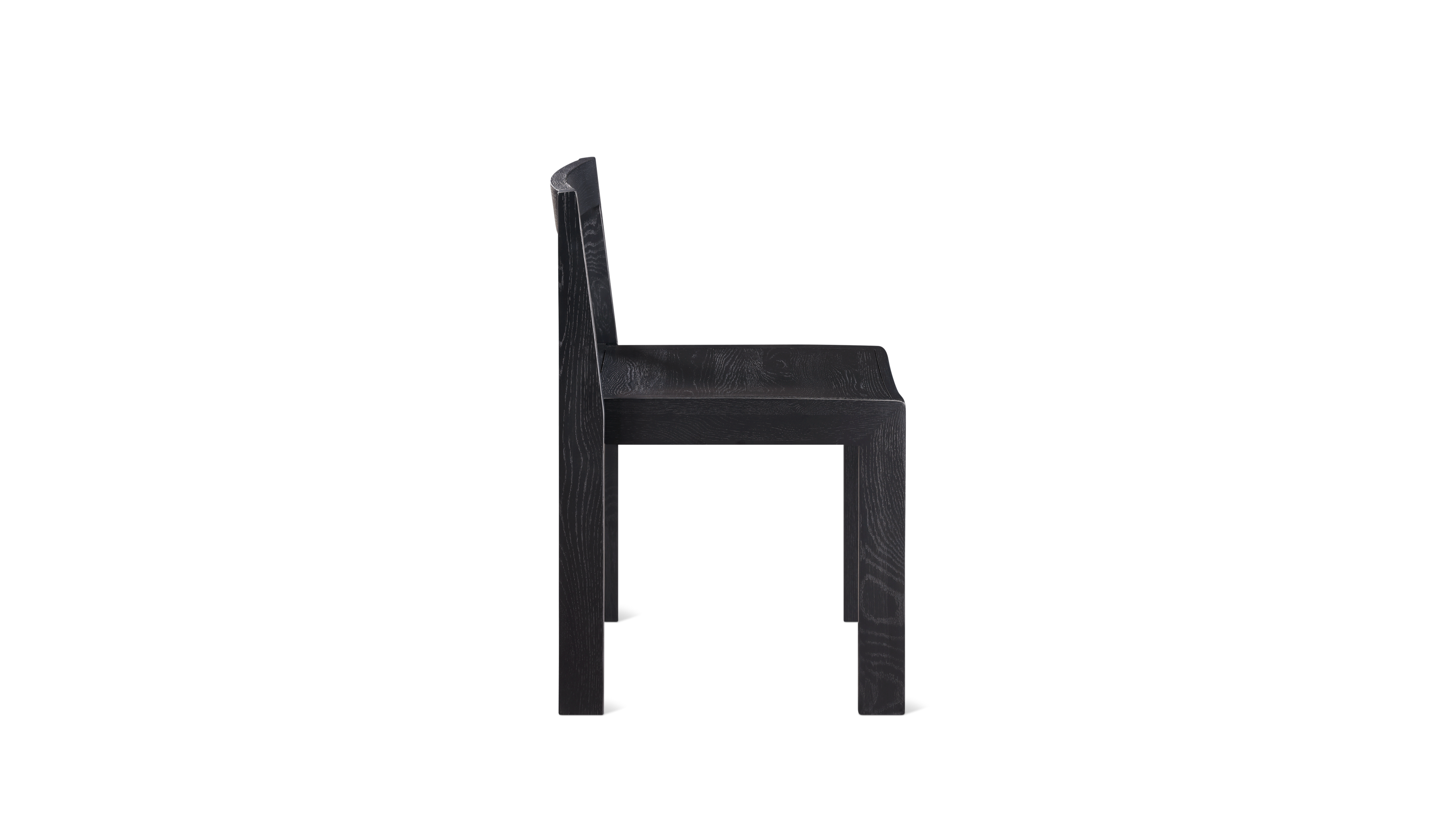 Plane Dining Chair (Set of Two), Black Oak