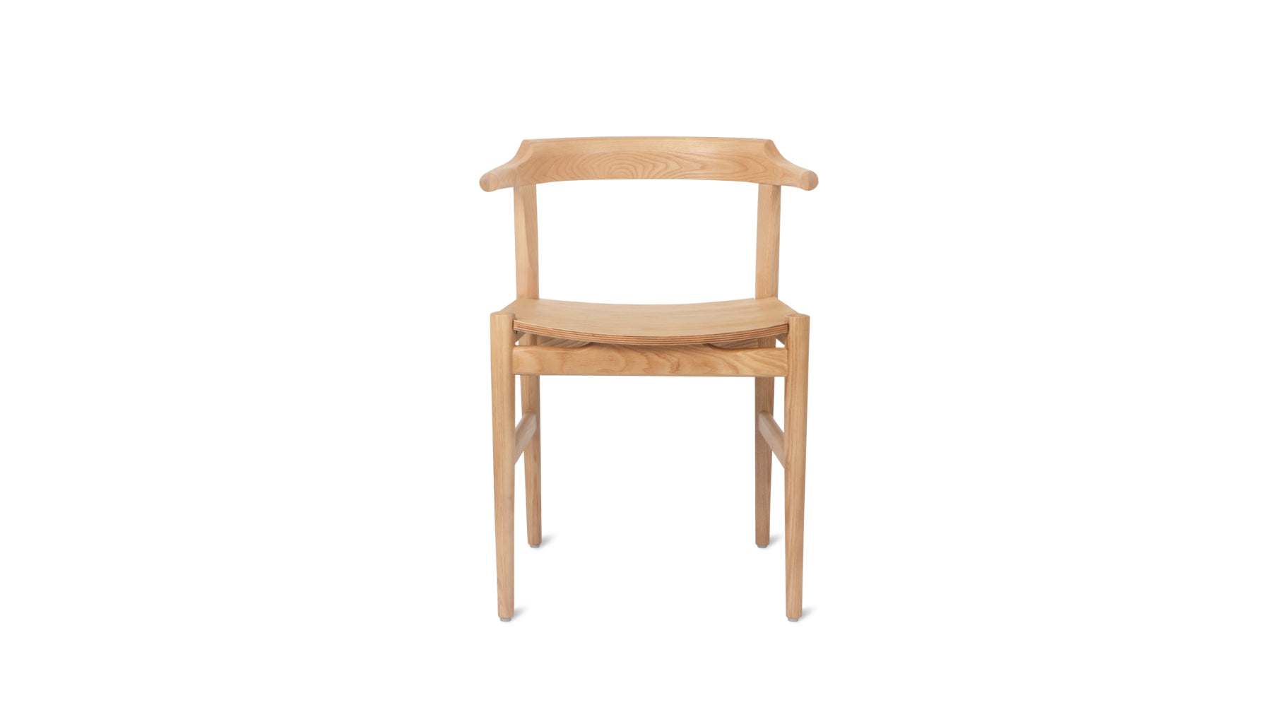 Tuck In Dining Chair, White Oak, Wood Seat - Image 1