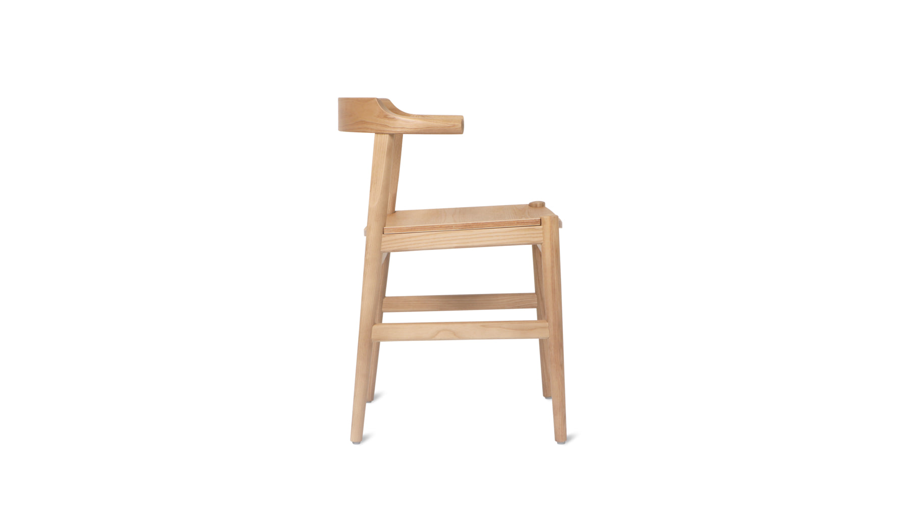Tuck In Dining Chair, White Oak, Wood Seat - Image 5