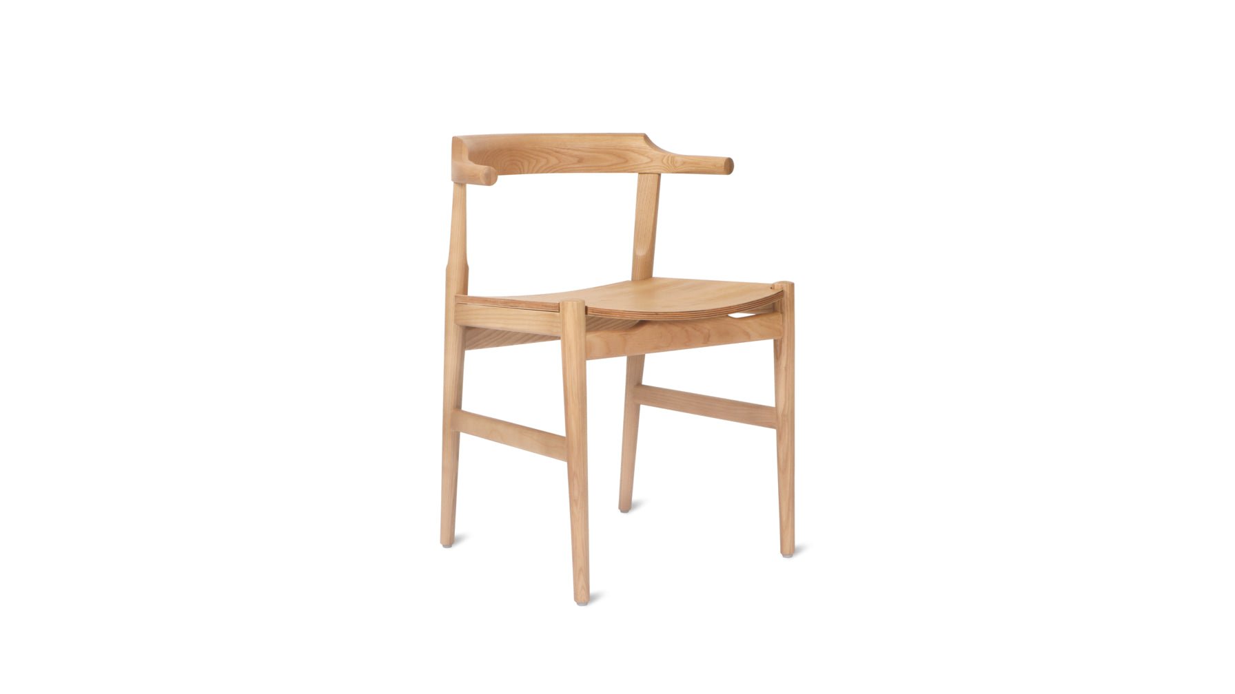 Tuck In Dining Chair, Wood Seat, Stained Oak_image