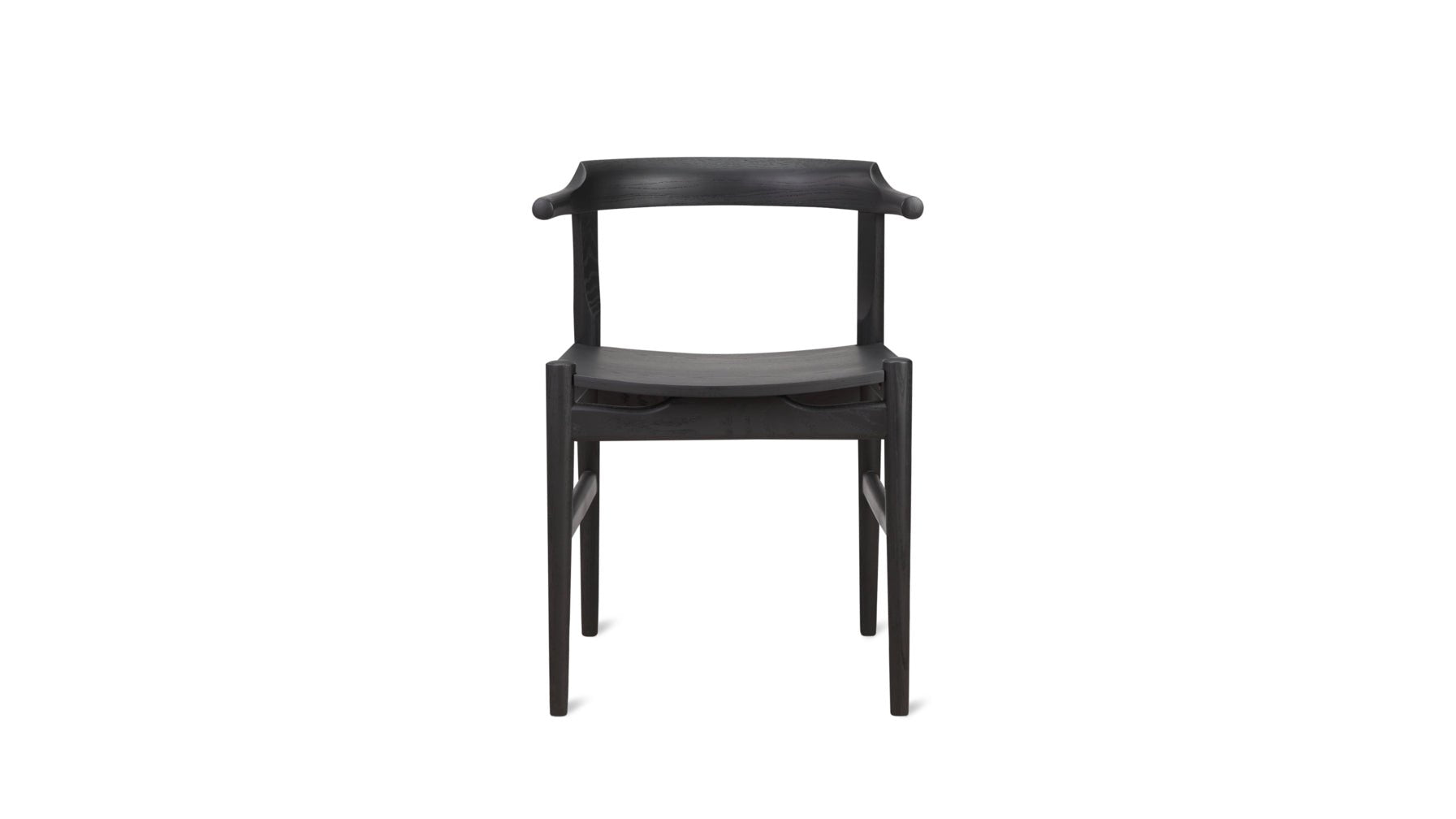 Tuck In Dining Chair, Wood Seat, Black Ash