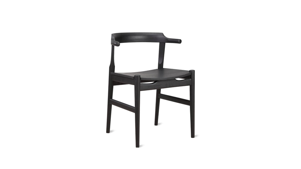 Tuck In Dining Chair, Wood Seat, Black Ash - Sundays Company