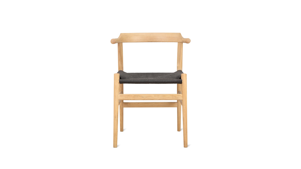 Tuck In Dining Chair, White Ash, Black Papercord Seat – Sundays Company