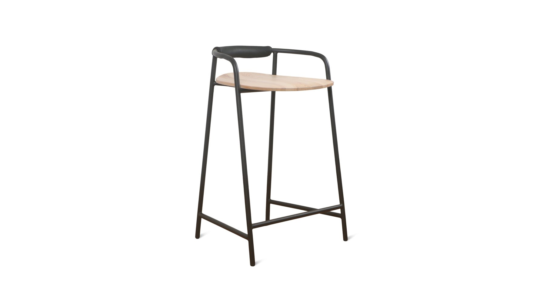 Slow Mornings Stool, Counter, Natural/Black Metal - Sundays CompanyCHA - EW - 009 - 024