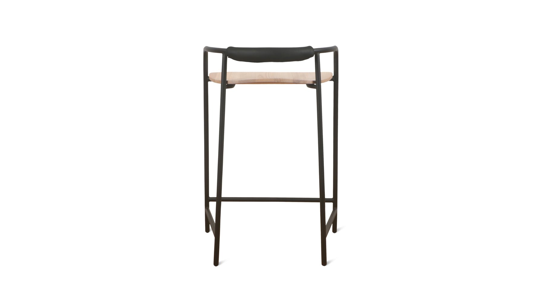 Slow Mornings Stool, Counter, Natural/Black Metal