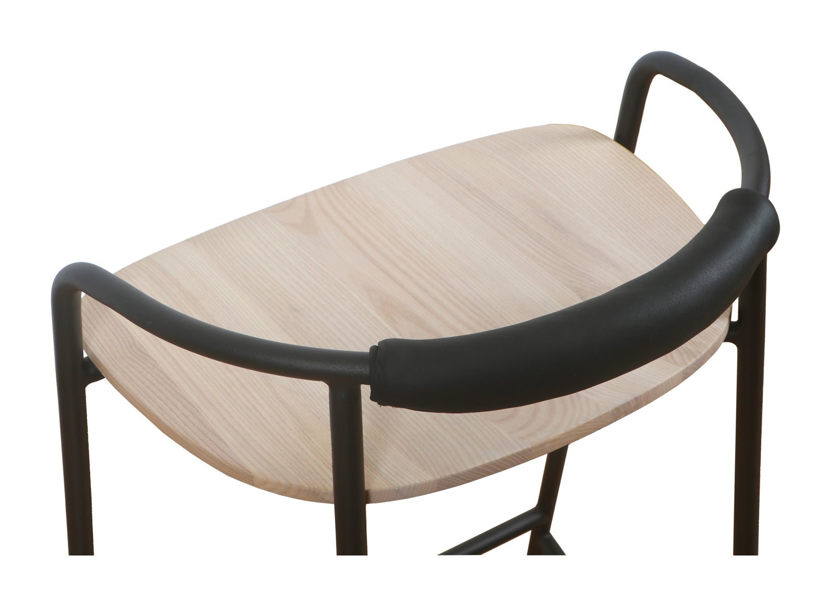 Slow Mornings Stool, Counter, Natural/Black Metal