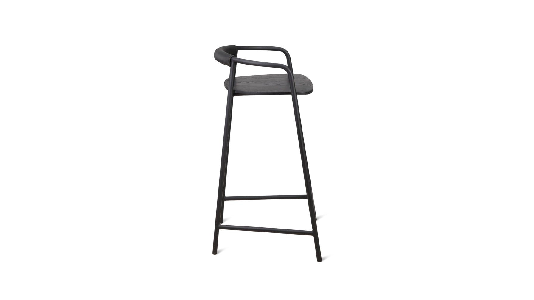 Slow Mornings Stool, Counter, Black/Black Metal