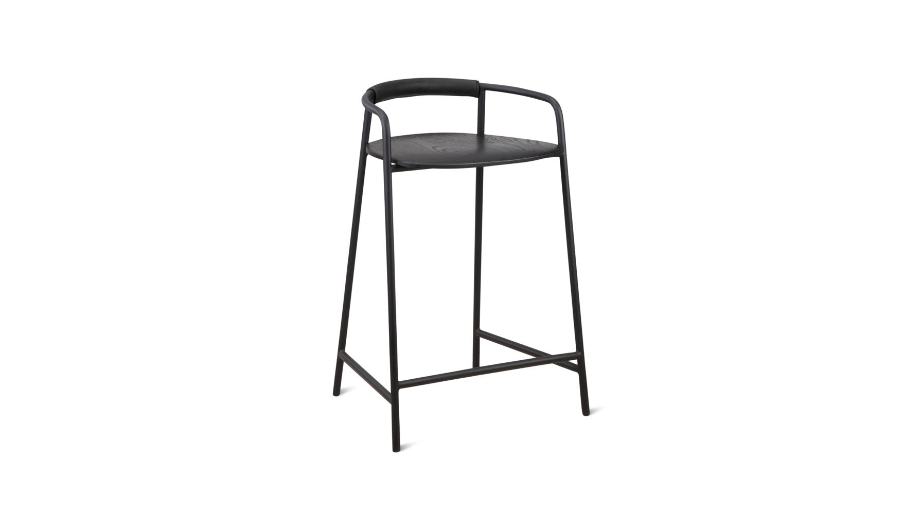Slow Mornings Stool, Counter, Black/Black Metal