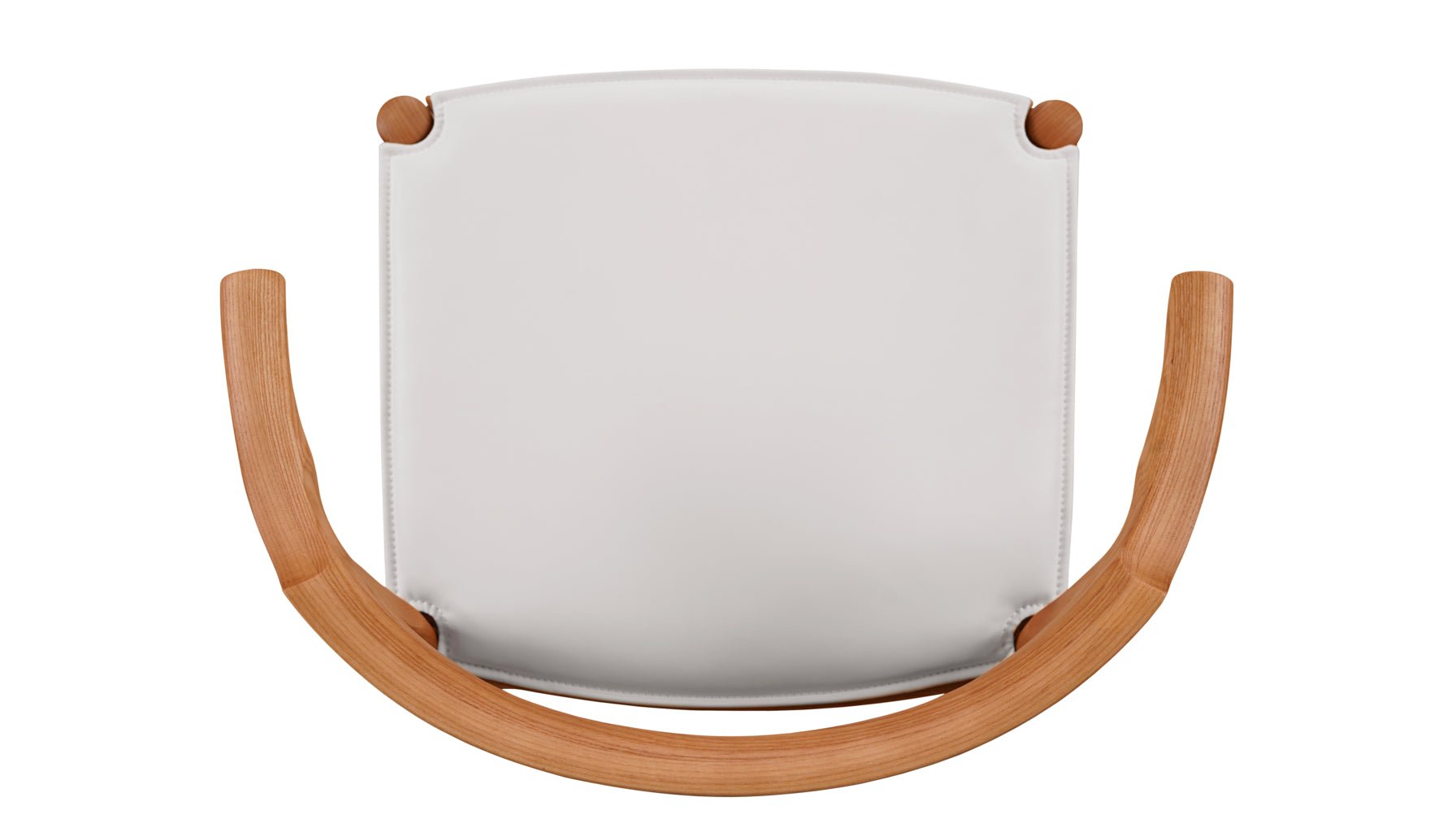Tuck In Dining Chair with White Cushion, Stained Oak