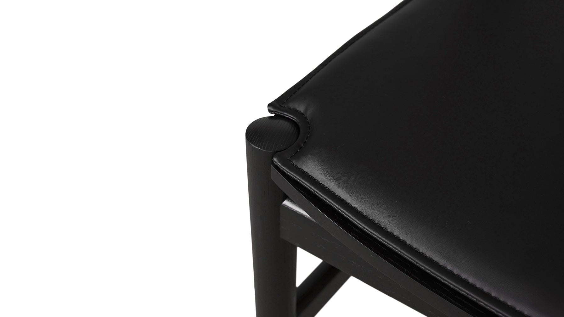 Tuck In Dining Chair with Black Cushion, Black Ash - Sundays CompanyCHA - EW - 023 - 002