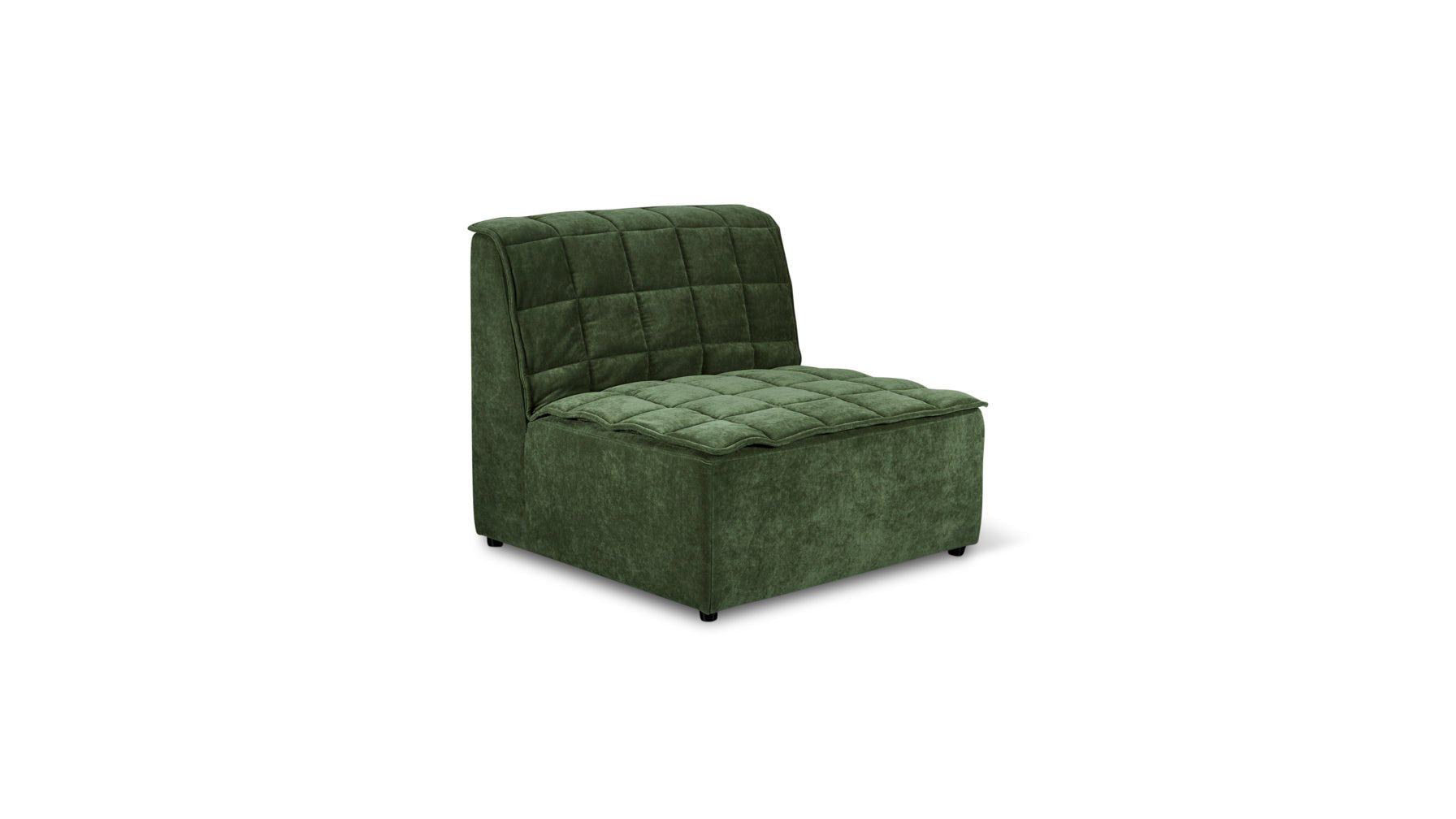 Quilt Armless Chair, Moss - Sundays CompanyCHA - EW - 040 - 016