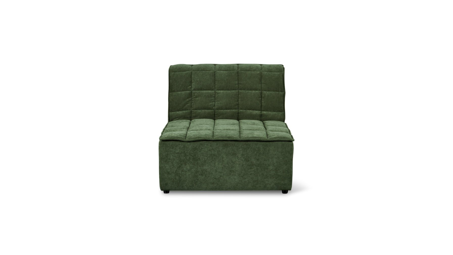 Quilt Armless Chair, Moss