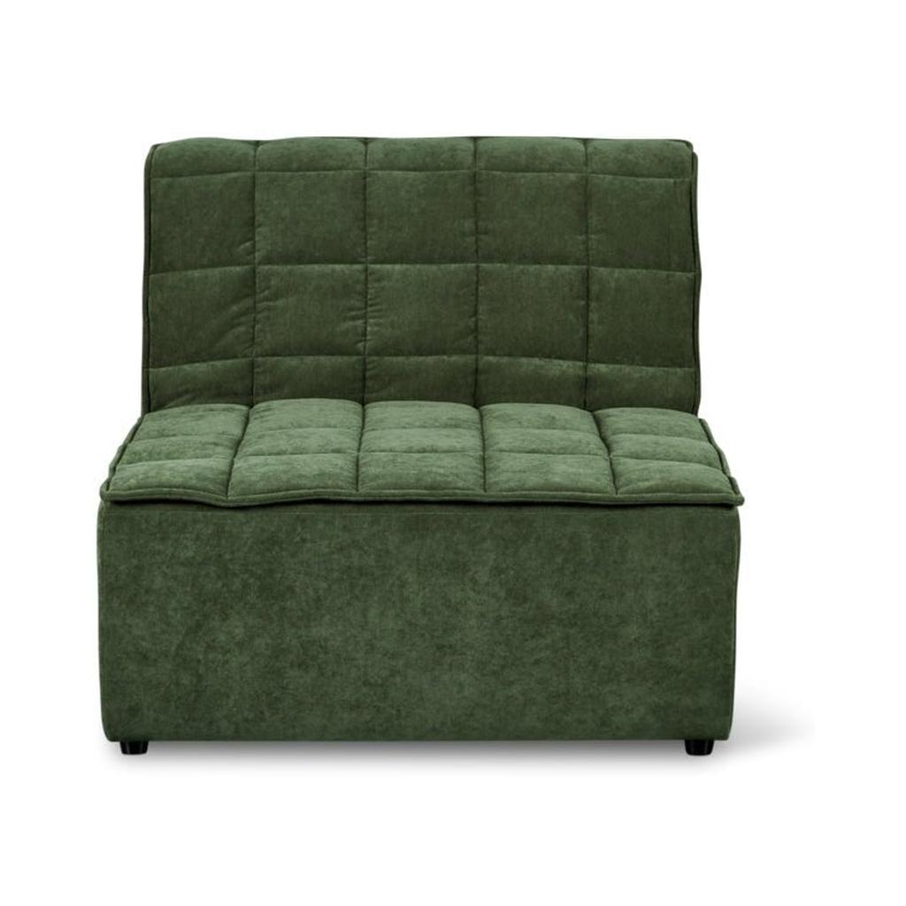 Quilt Armless Chair, Moss