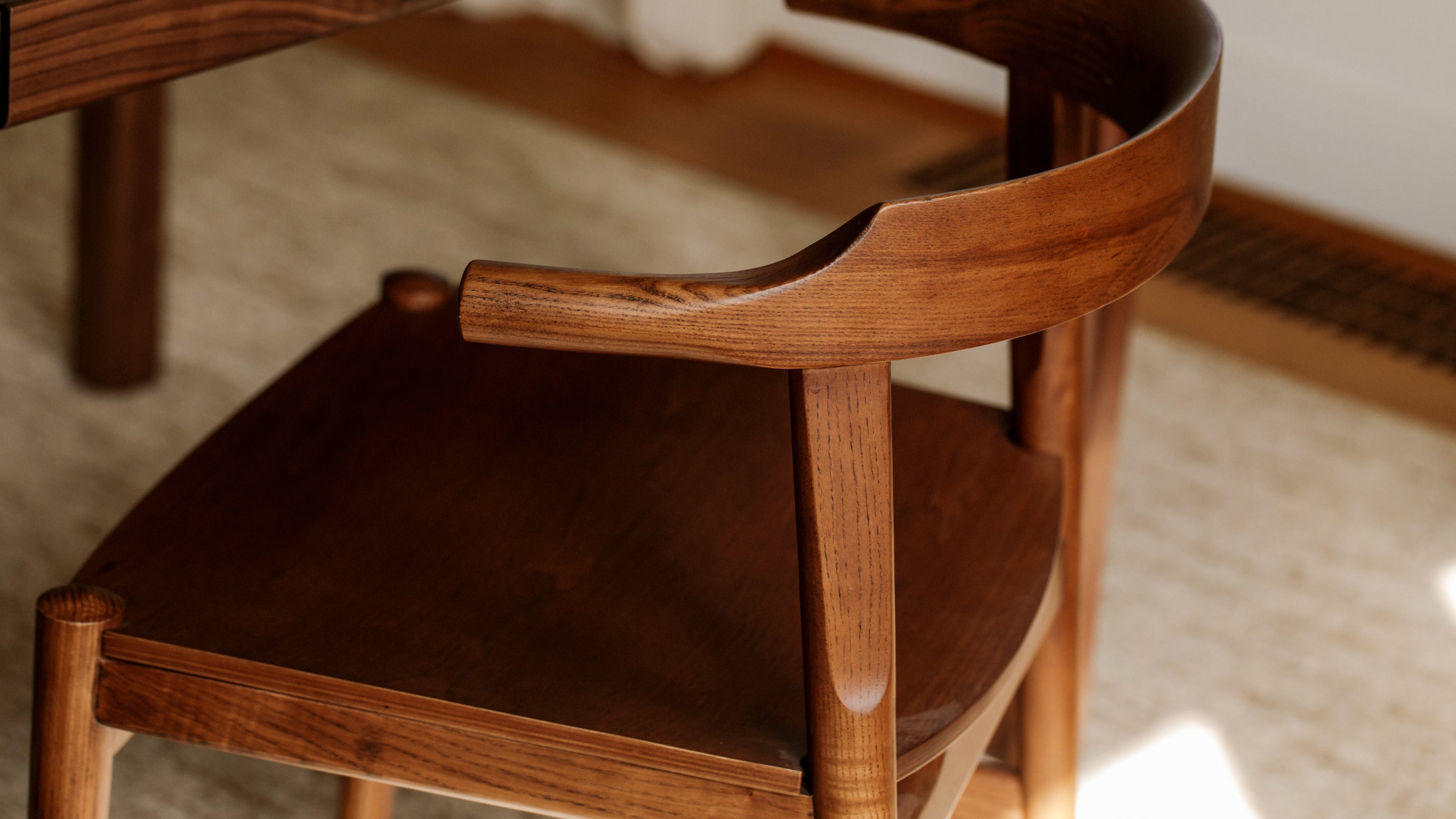 Tuck In Dining Chair, Wood Seat, Stained Walnut - Sundays CompanyCHA-EW-047-124