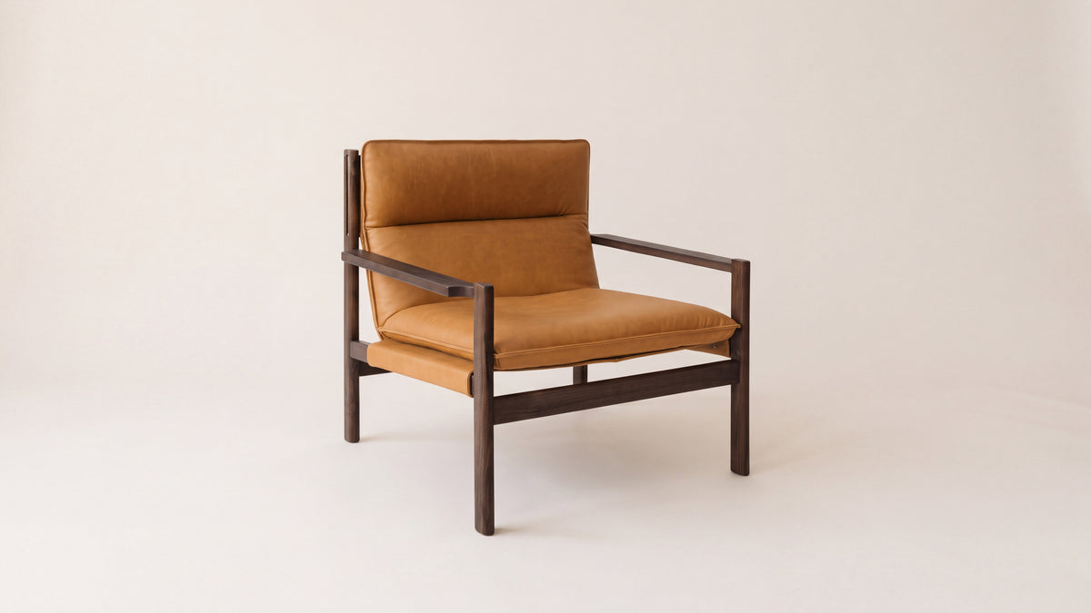 After Hours Lounge Chair, Walnut, Golden Tan