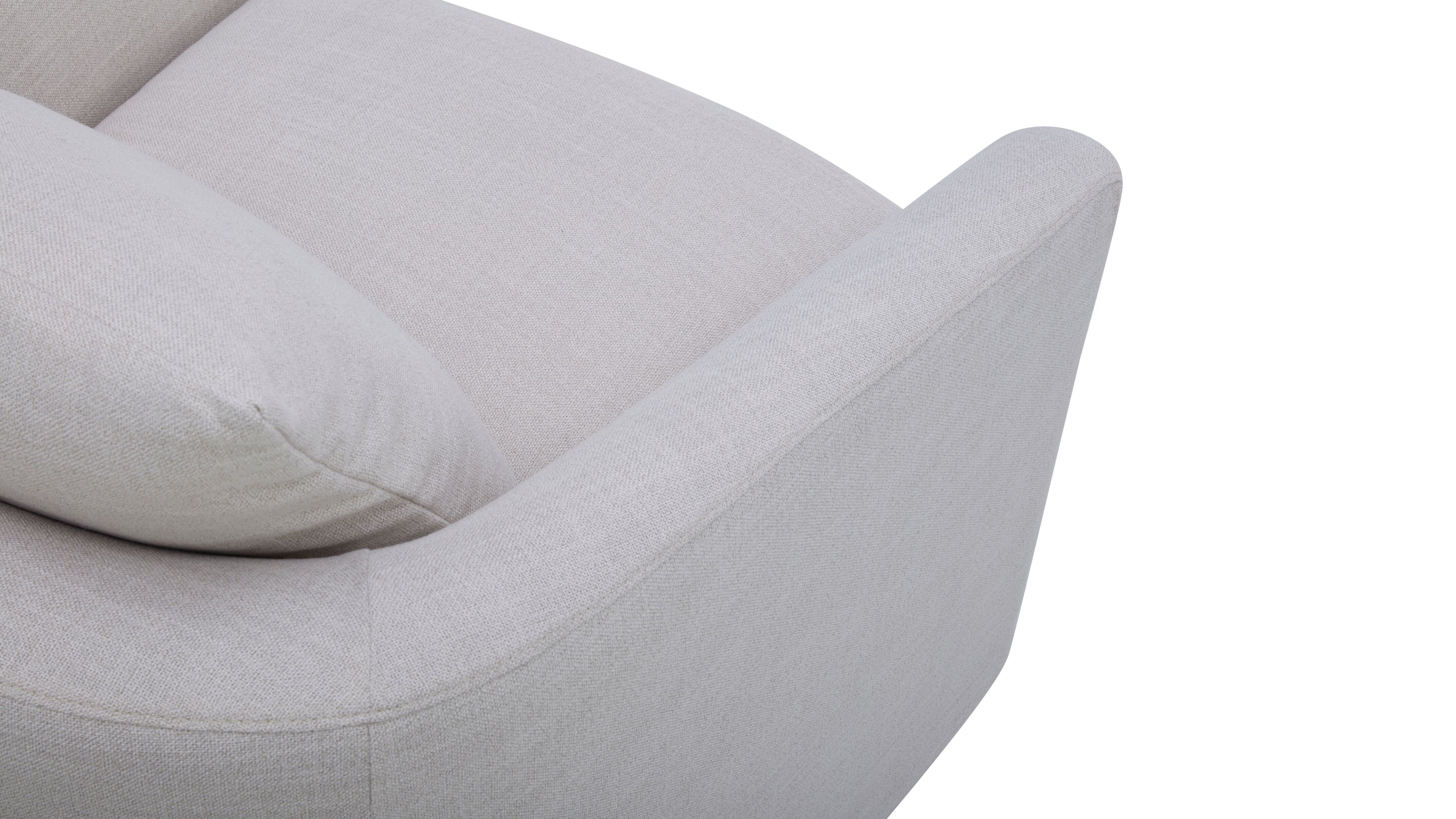 Sink In Swivel Lounge Chair, Pearl