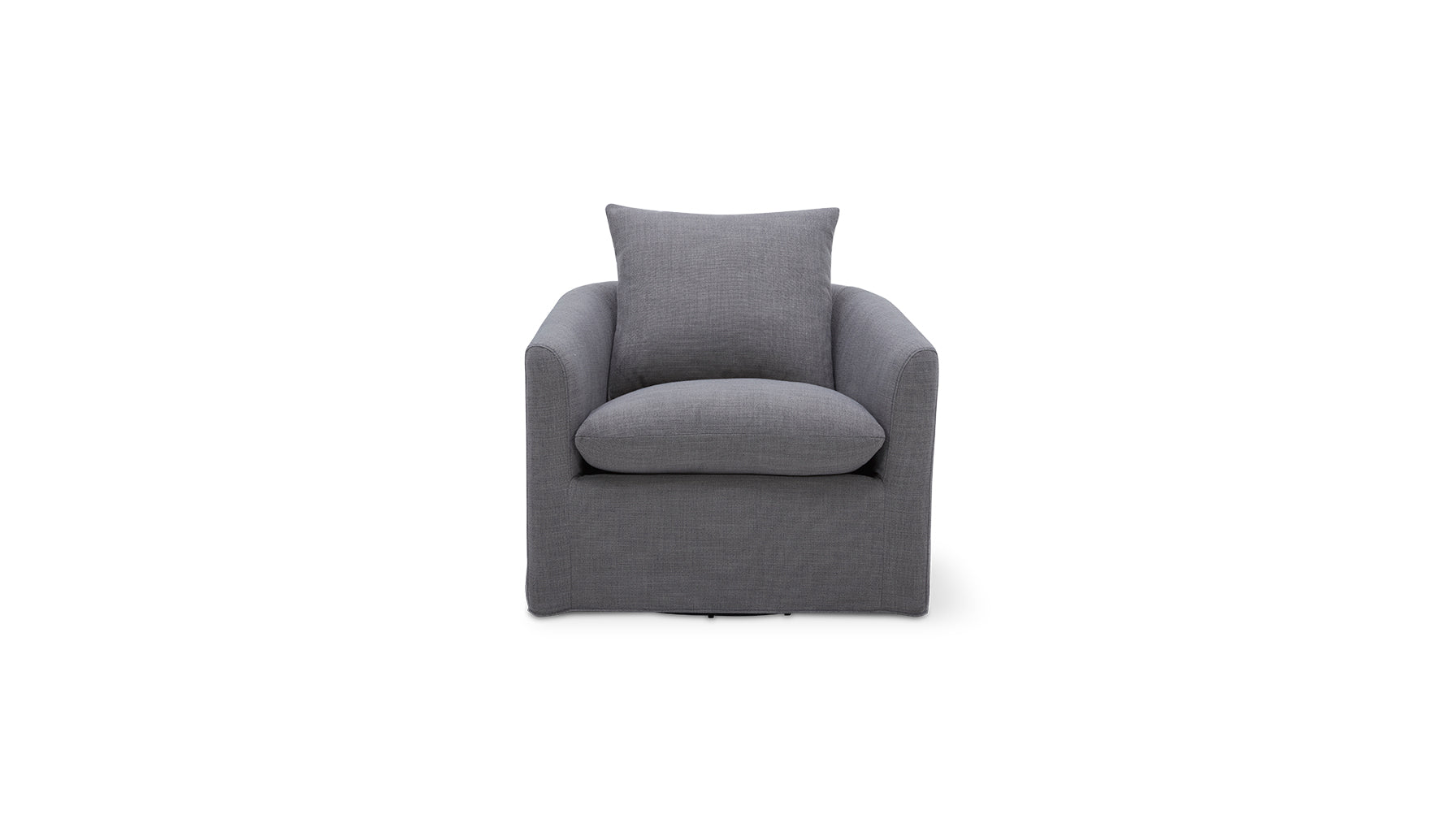 Sink In Swivel Lounge Chair, Grey