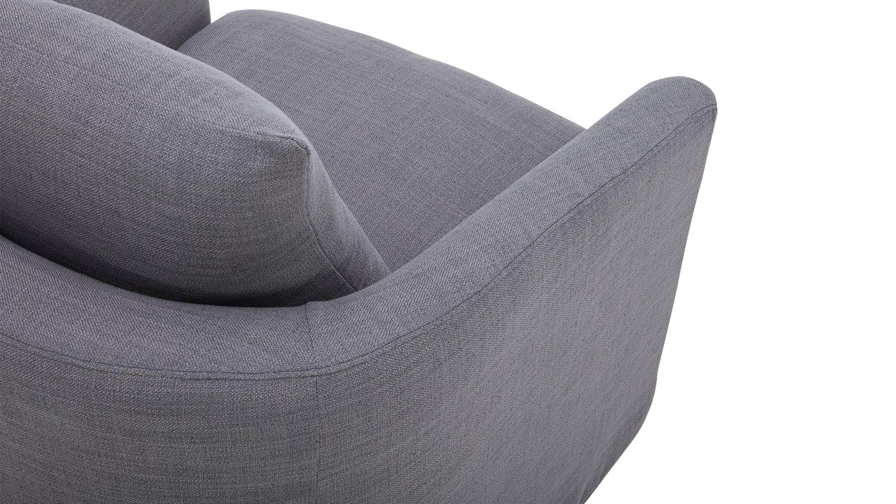 Sink In Swivel Lounge Chair, Grey