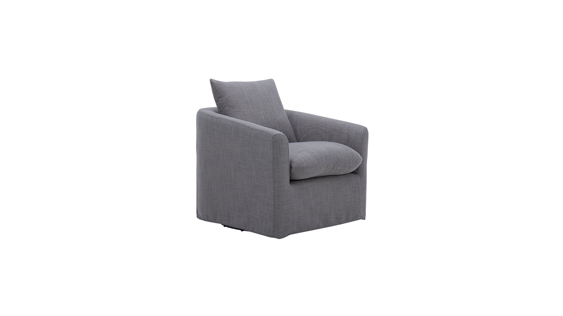 Sink In Swivel Lounge Chair, Grey
