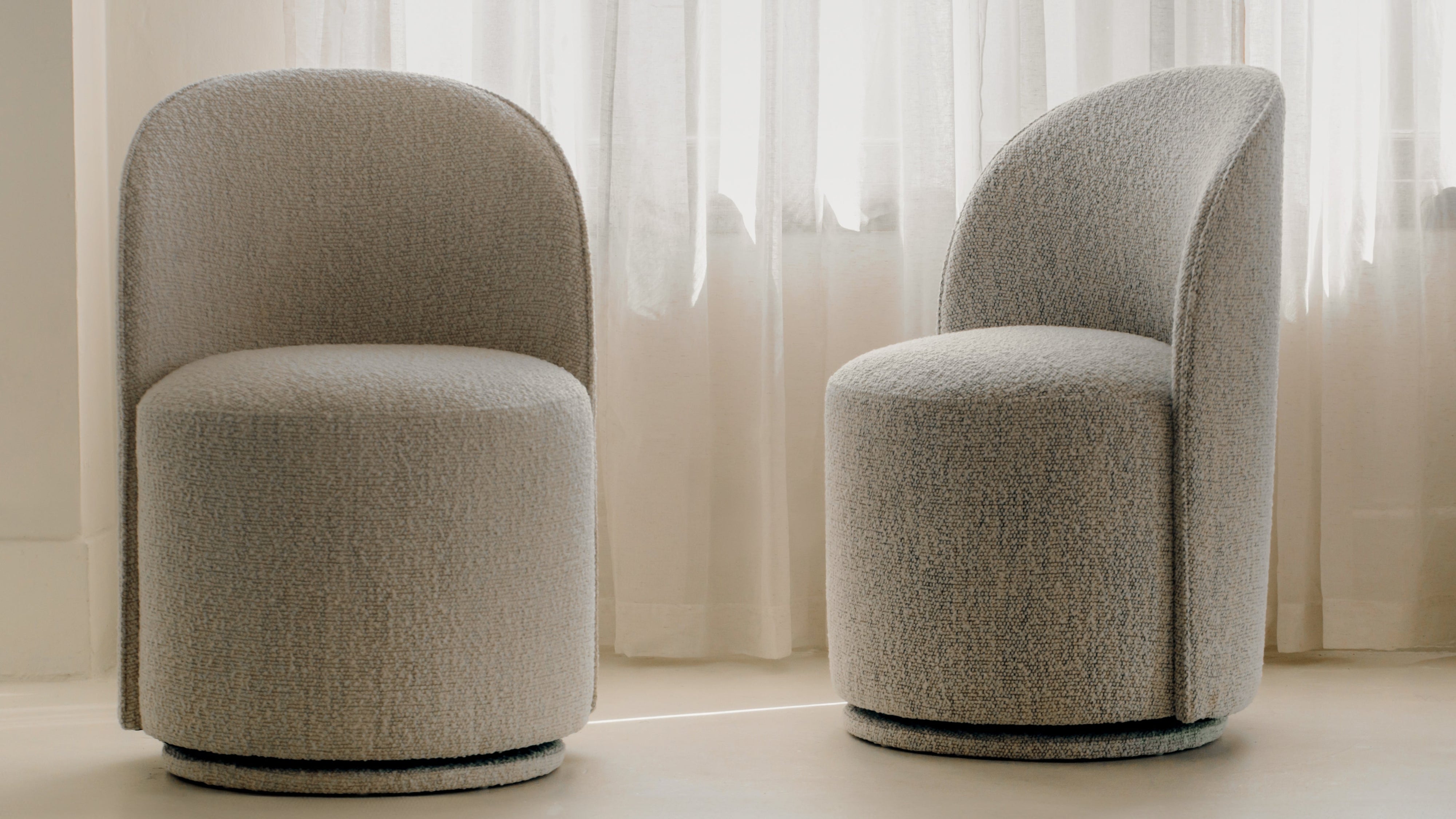 Dialed In Swivel Dining Chair, Sea Pearl