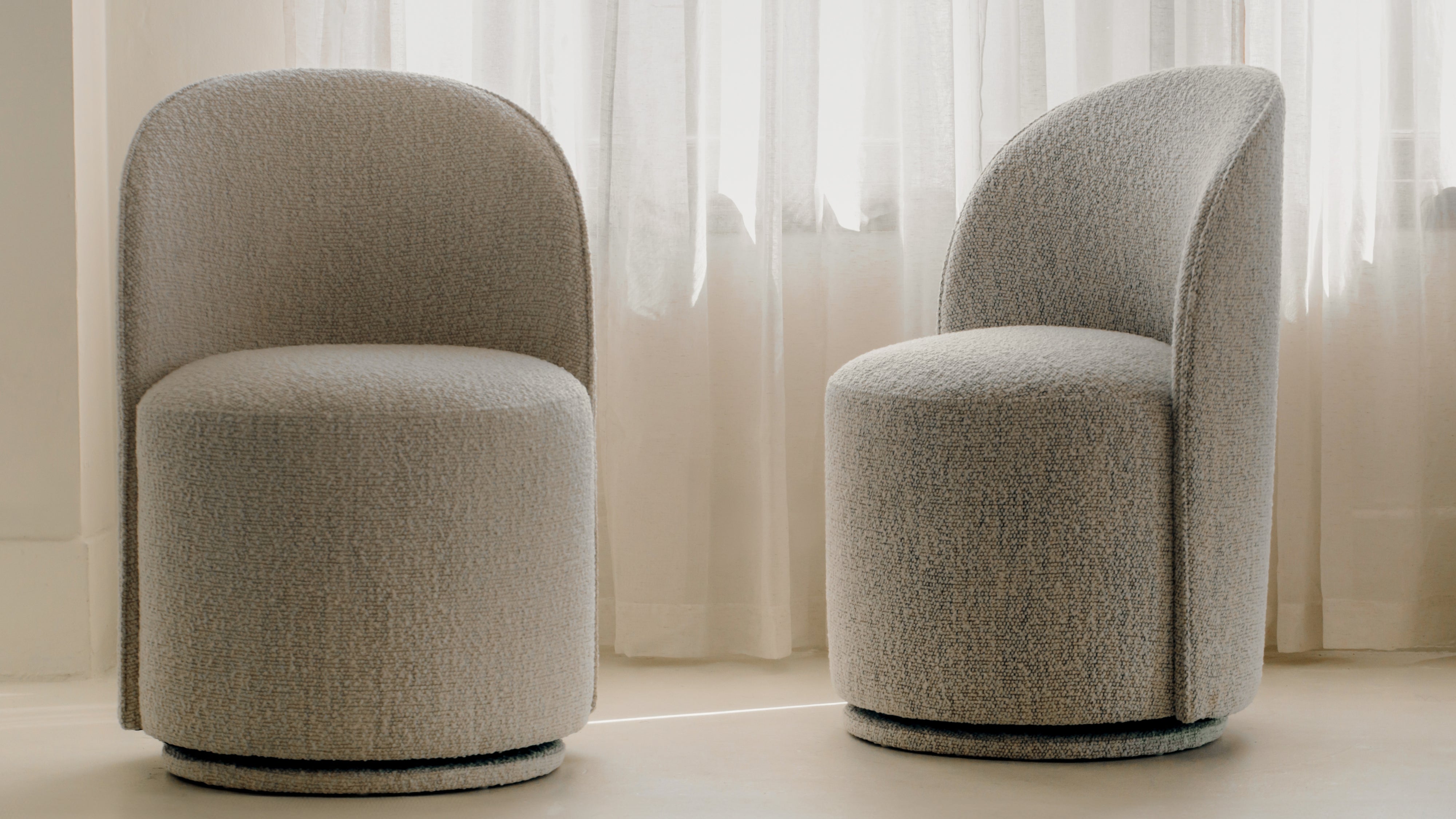 Dialed In Swivel Dining Chair, Sea Pearl