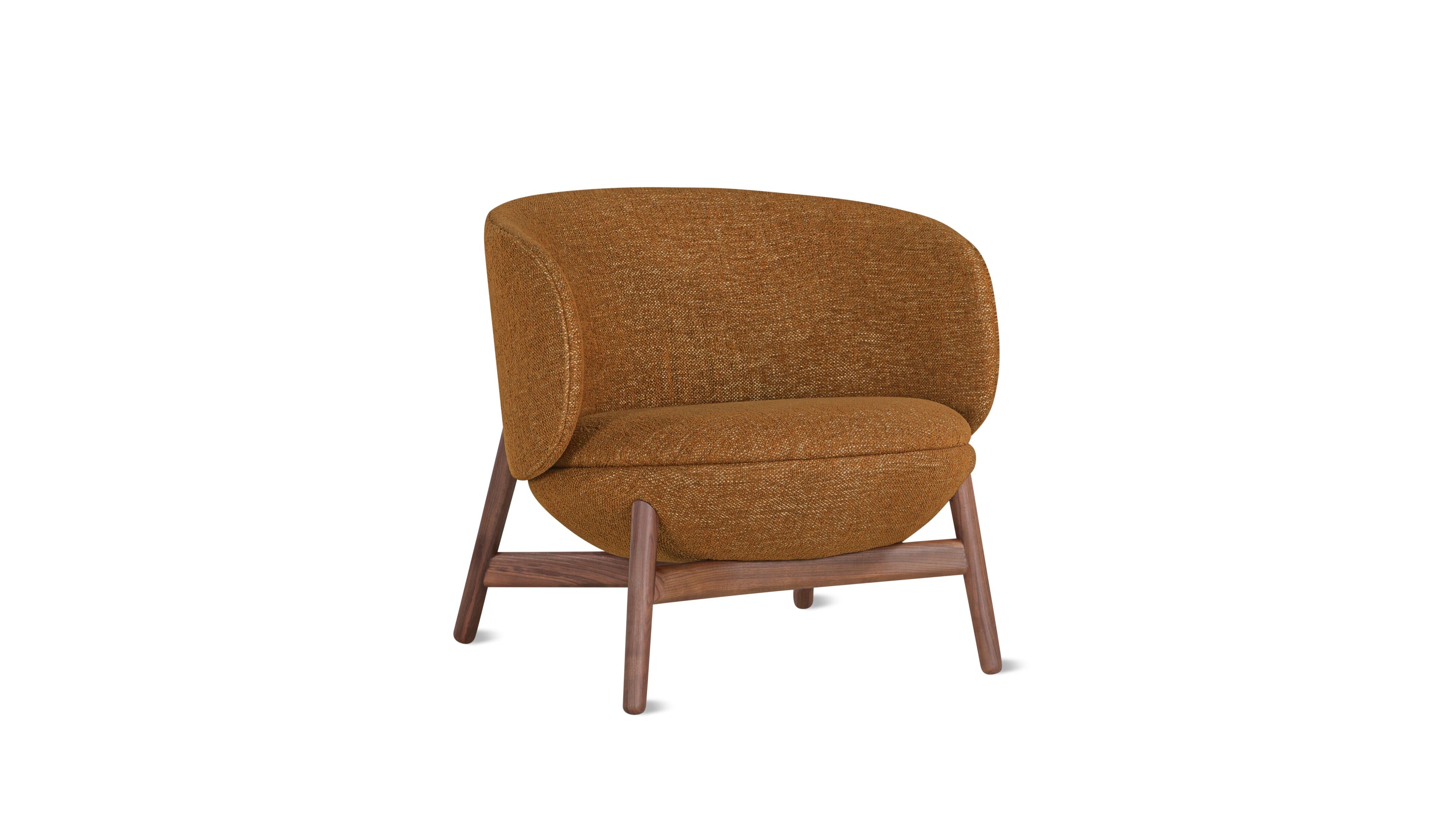 Happy Place Lounge Chair, Walnut, Autumn