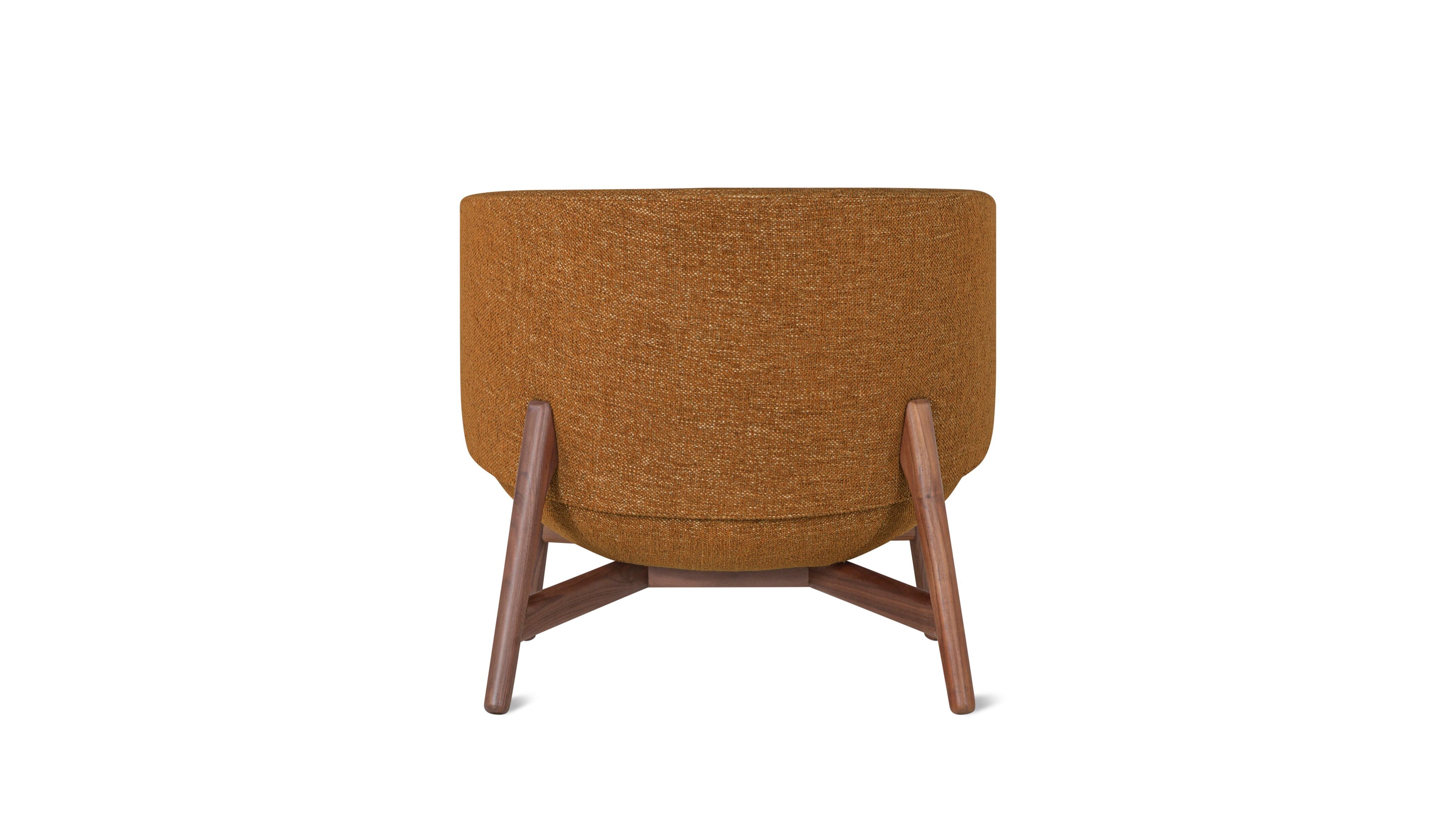 Happy Place Lounge Chair, Walnut, Autumn