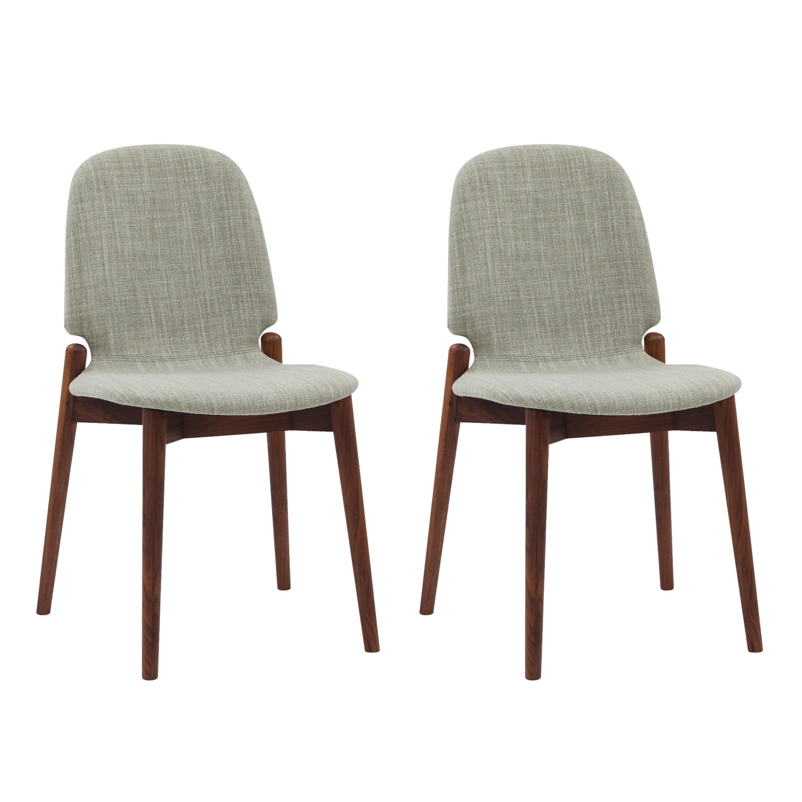 Dine In Dining Chair (Set of Two), Walnut/Taupe Fabric - Image 12
