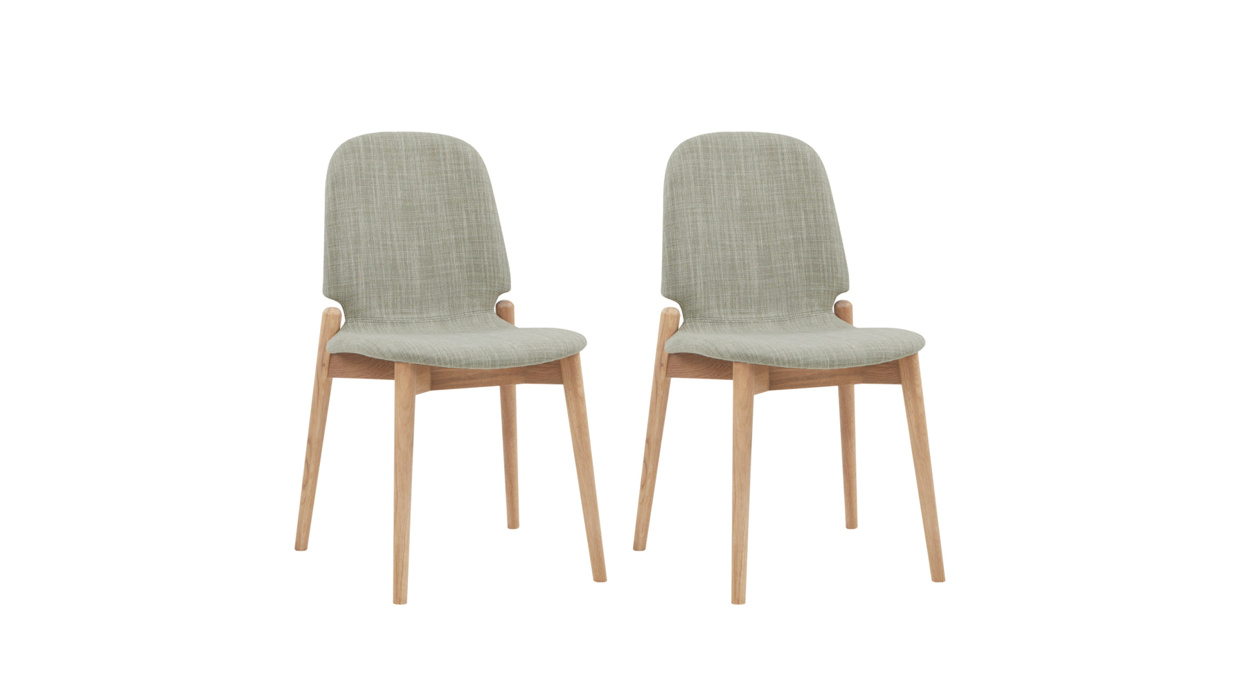 Dine In Dining Chair (Set of Two), Oak/Taupe Fabric - Image 2