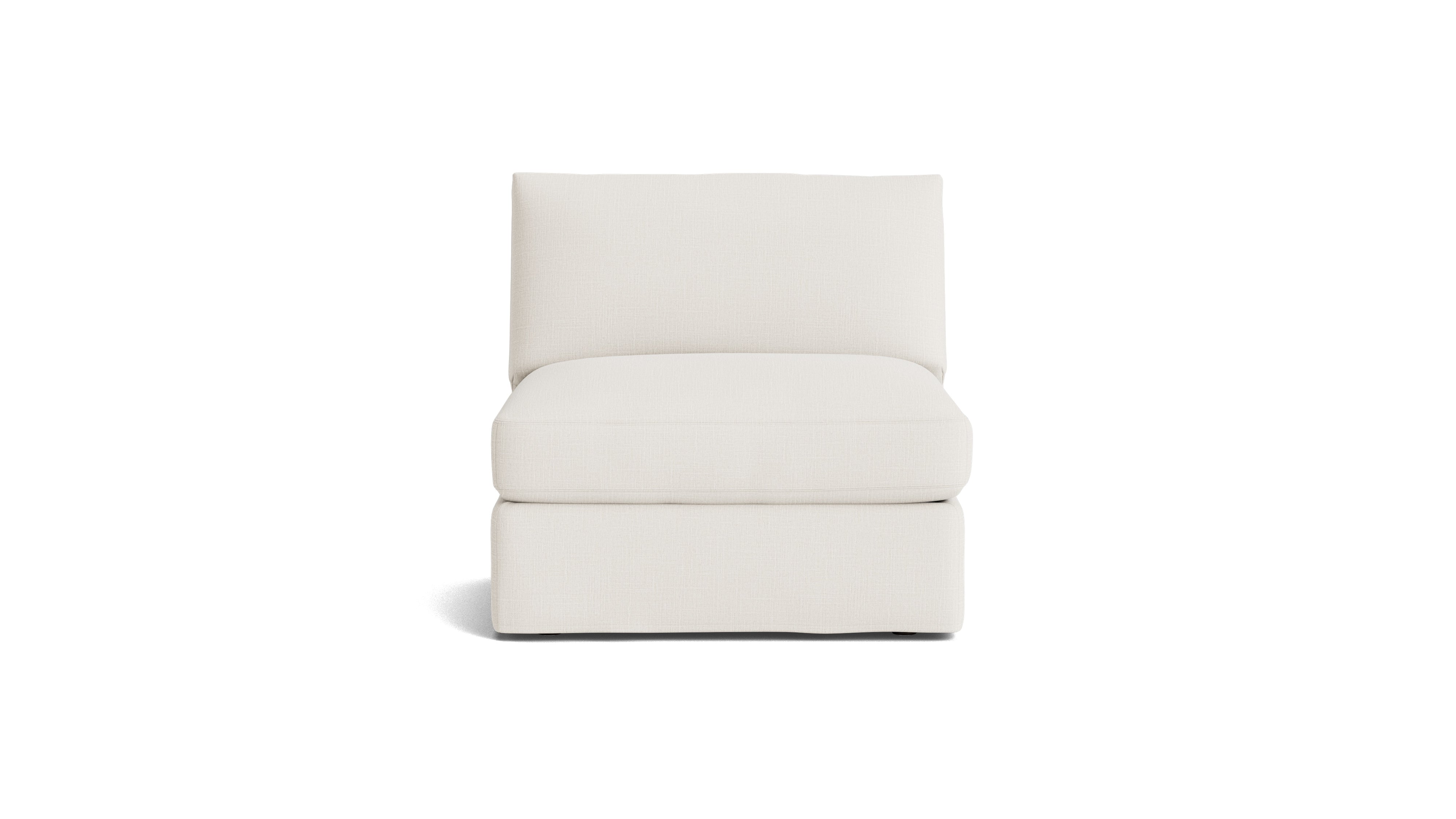 Get Together™ Armless Chair, Large, Cream Linen