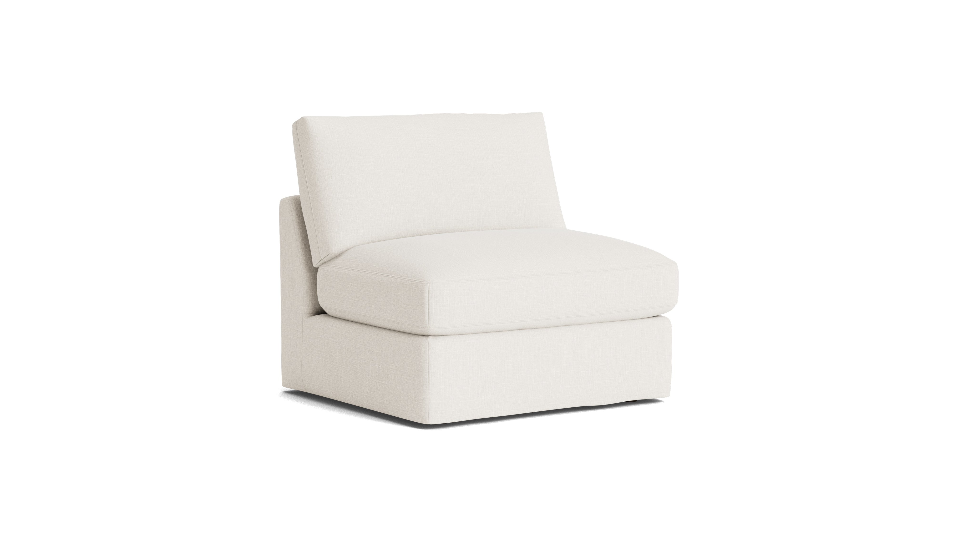 Get Together™ Armless Chair, Standard, Cream Linen