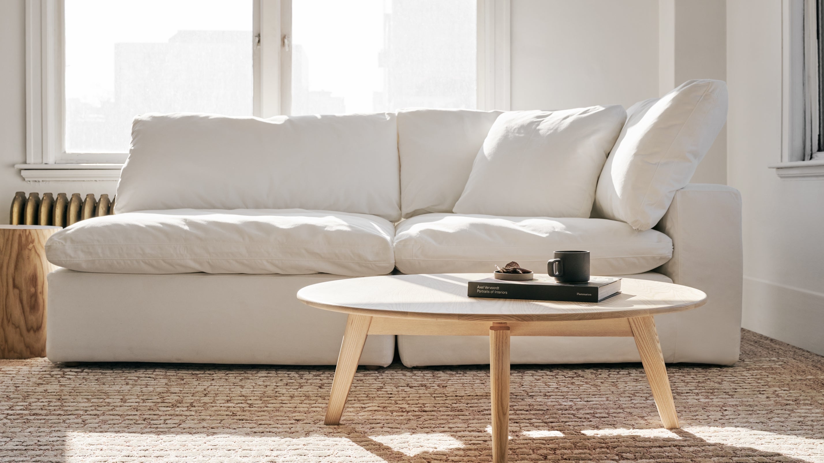 Movie Night™ Armless Chair, Large, Oatmeal