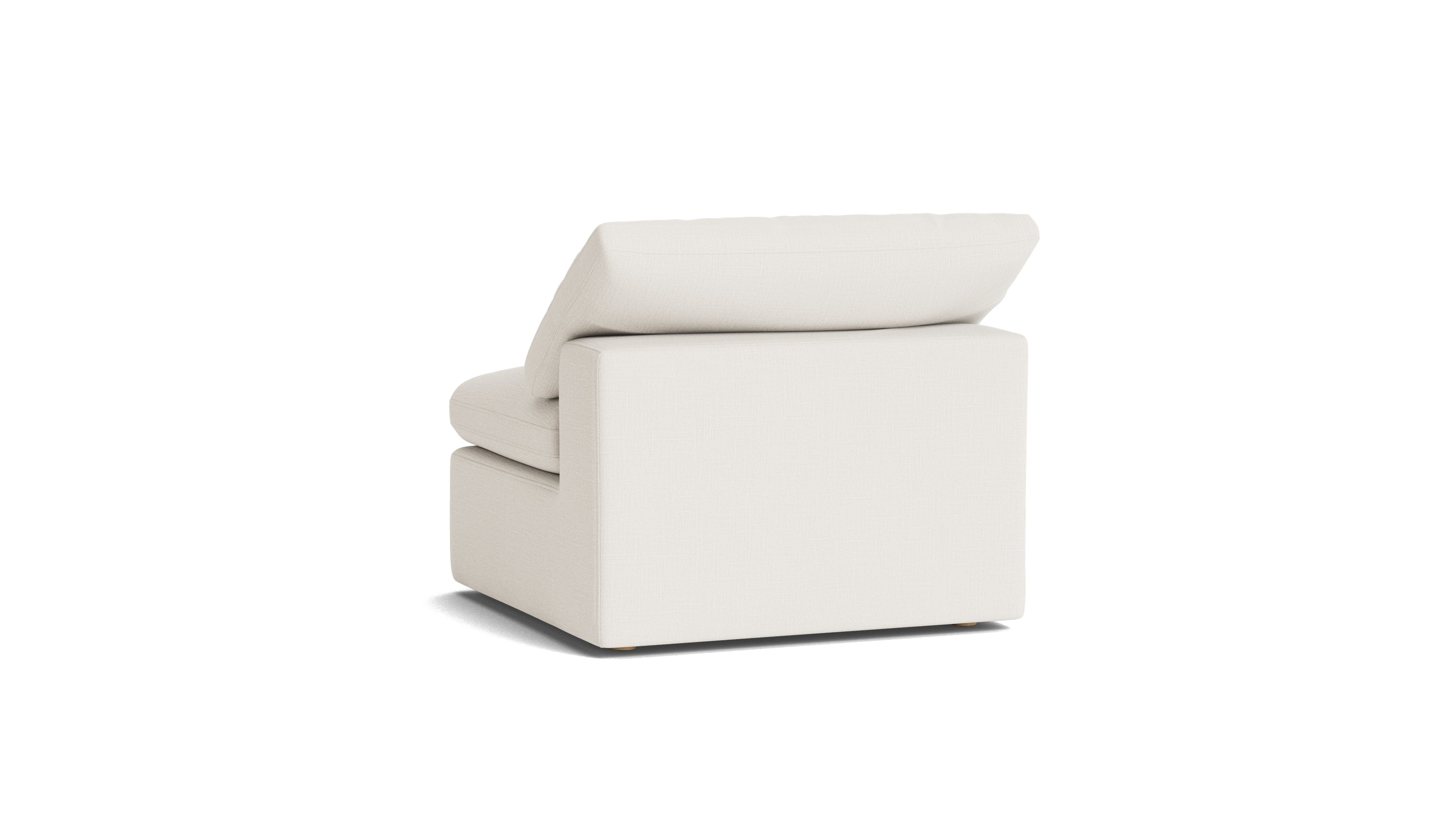 Movie Night™ Armless Chair, Large, Cream Linen