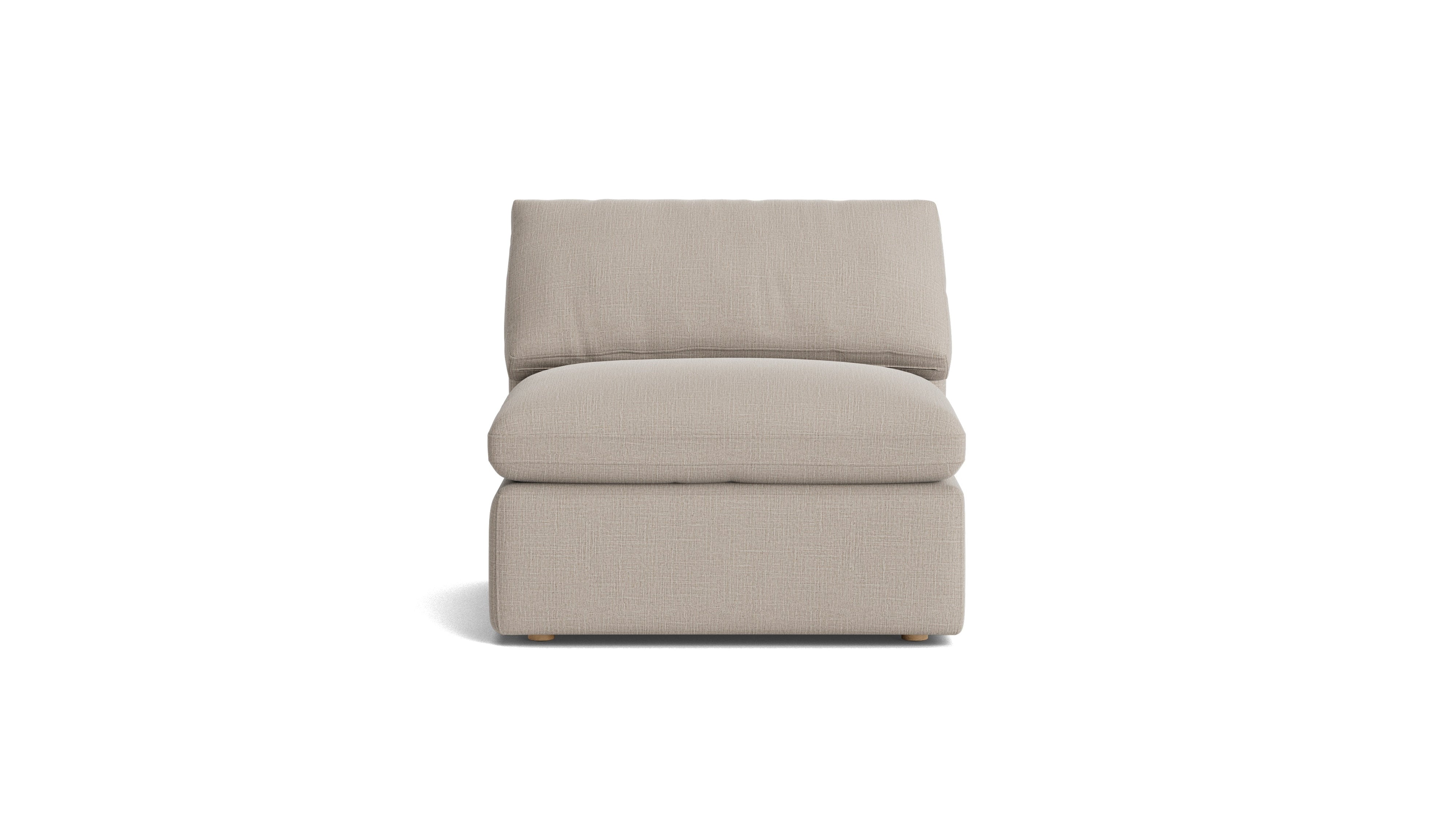 Movie Night™ Armless Chair, Large, Light Pebble