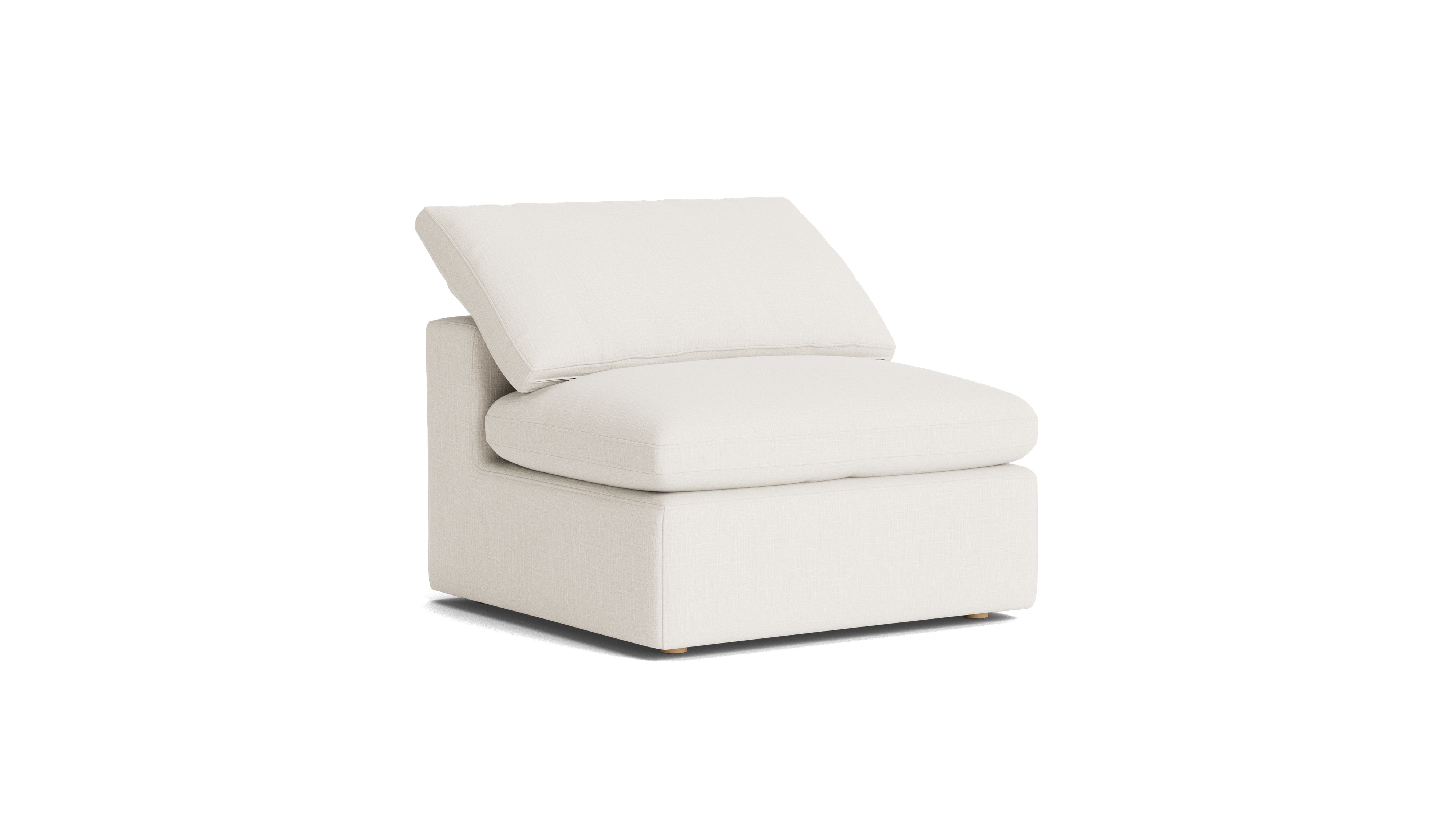 Movie Night™ Armless Chair, Standard, Cream Linen