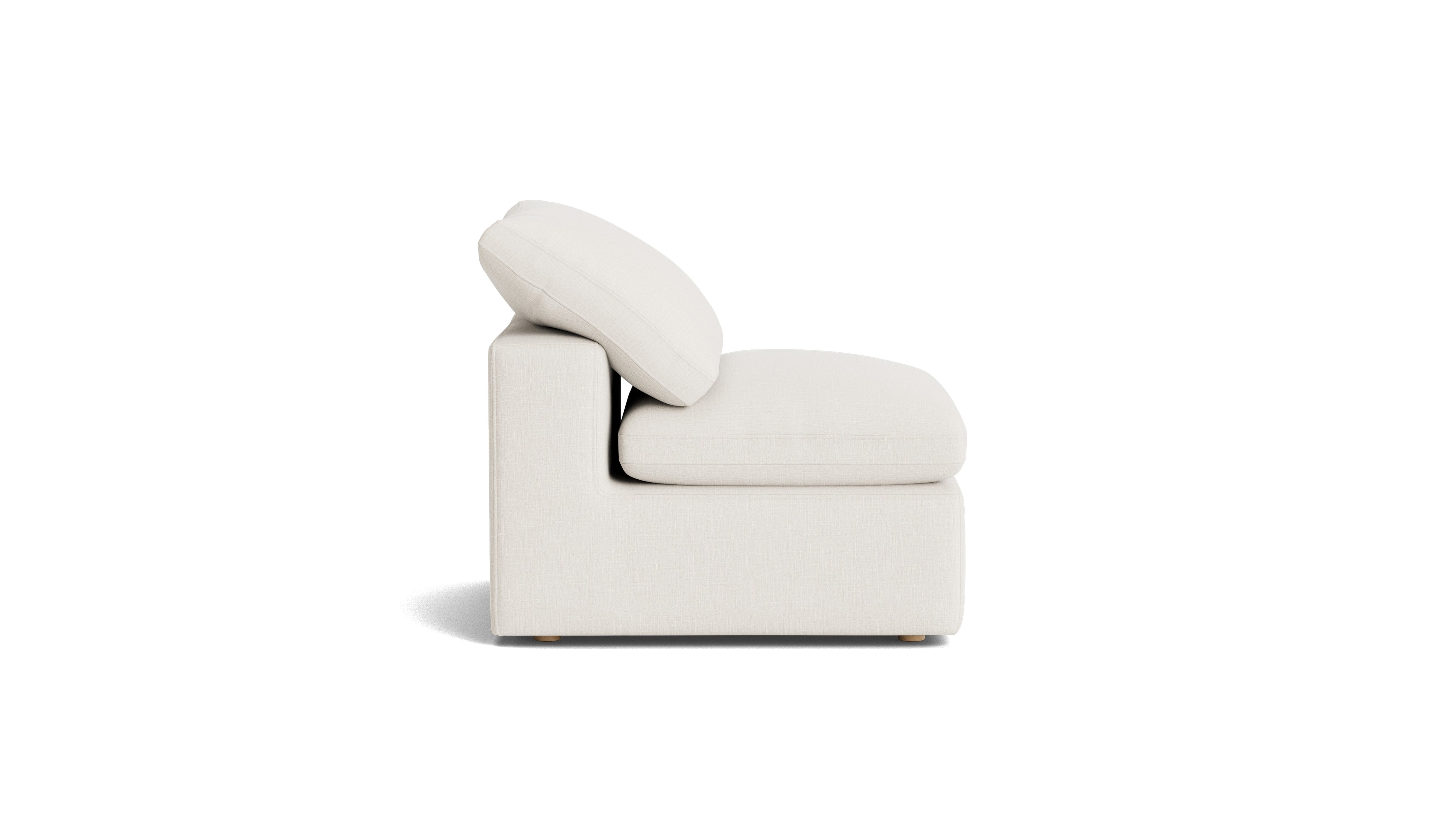 Movie Night™ Armless Chair, Standard, Cream Linen